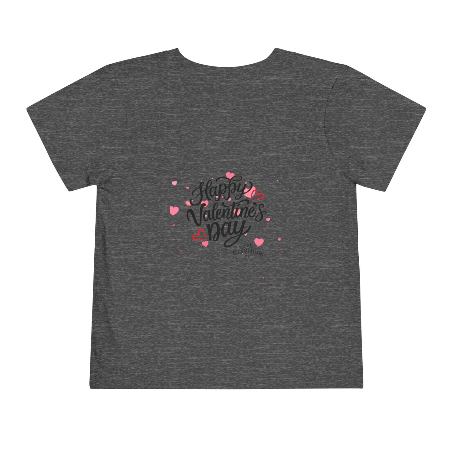 Valentine's Day Toddler Tee — 'Happy Valentine's Day' Heart Floral Baby Shirt