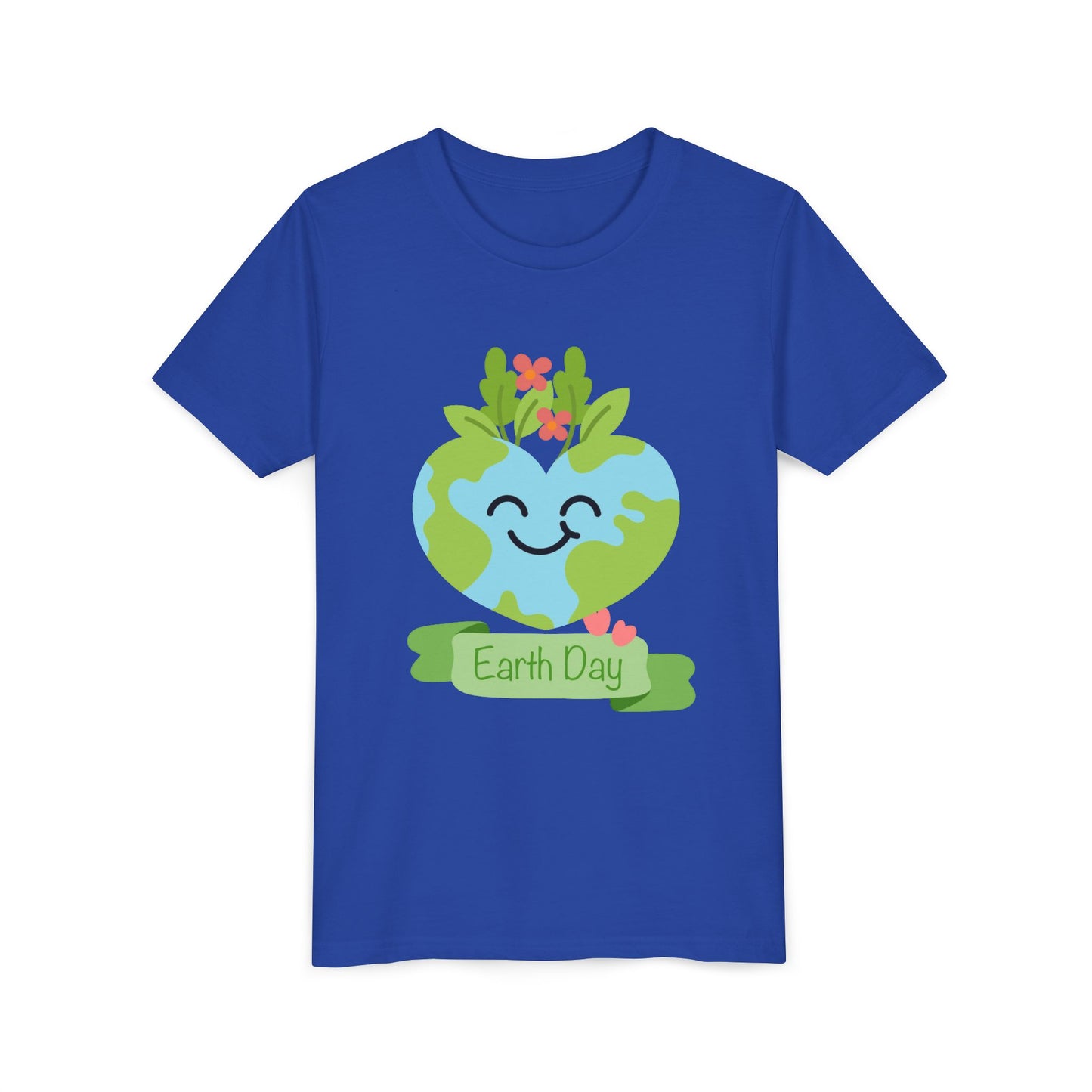 Earth Day Kids T-Shirt - Cute Smiling Heart Earth Design
