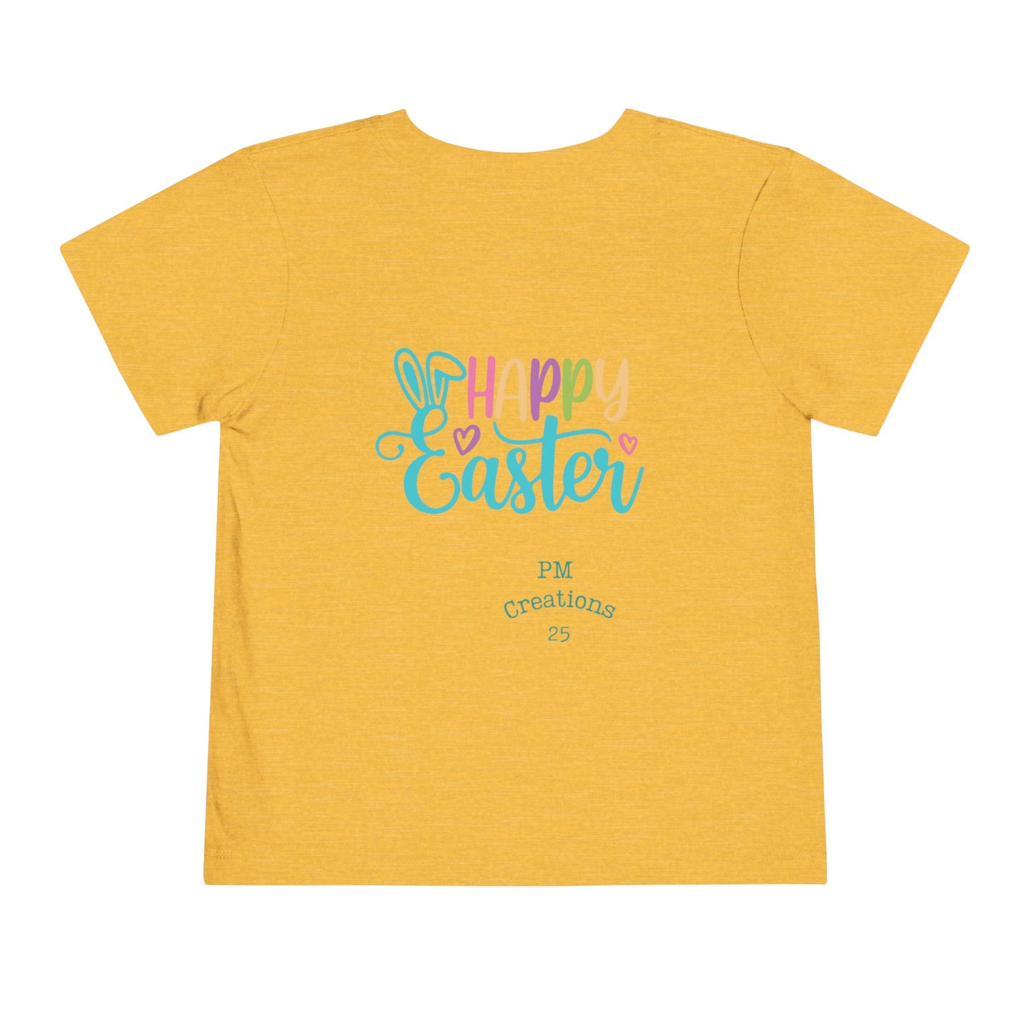 Easter Bunny Toddler Tee – "Happy Easter" Spring Floral Short Sleeve