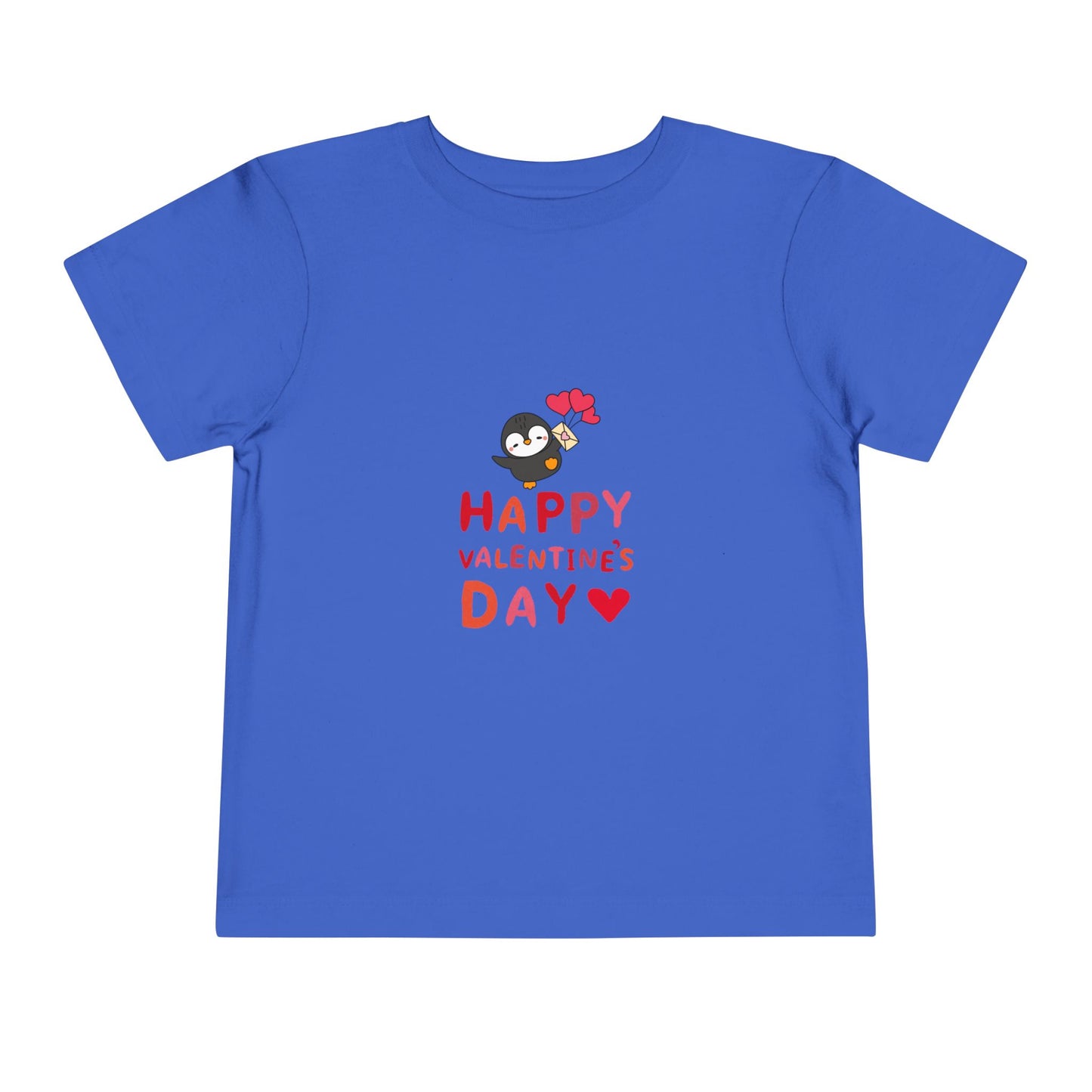 Valentine's Toddler Tee — Cute Penguin "Happy Valentine’s Day" Shirt