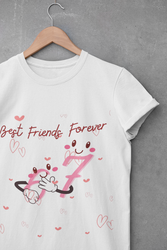 Kids Tee — 'Best Friends Forever' Valentine’s Day Cute Heart Design