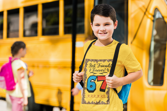 Kids Tee — "Best Friends Forever 67" / Happy Valentine’s Day Graphic