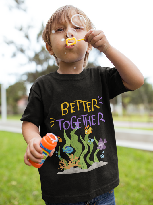 Toddler Tee — "Better Together" Underwater Sea Life Shirt