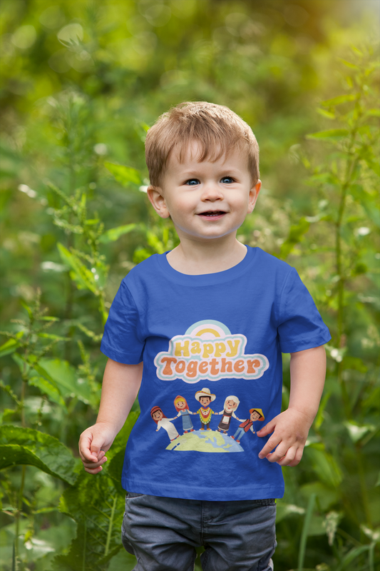 Toddler Tee - "Happy Together" Multicultural Kids Graphic Shirt