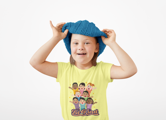 Be Kind Toddler Tee — Diverse Kids "Be Kind" Graphic Shirt