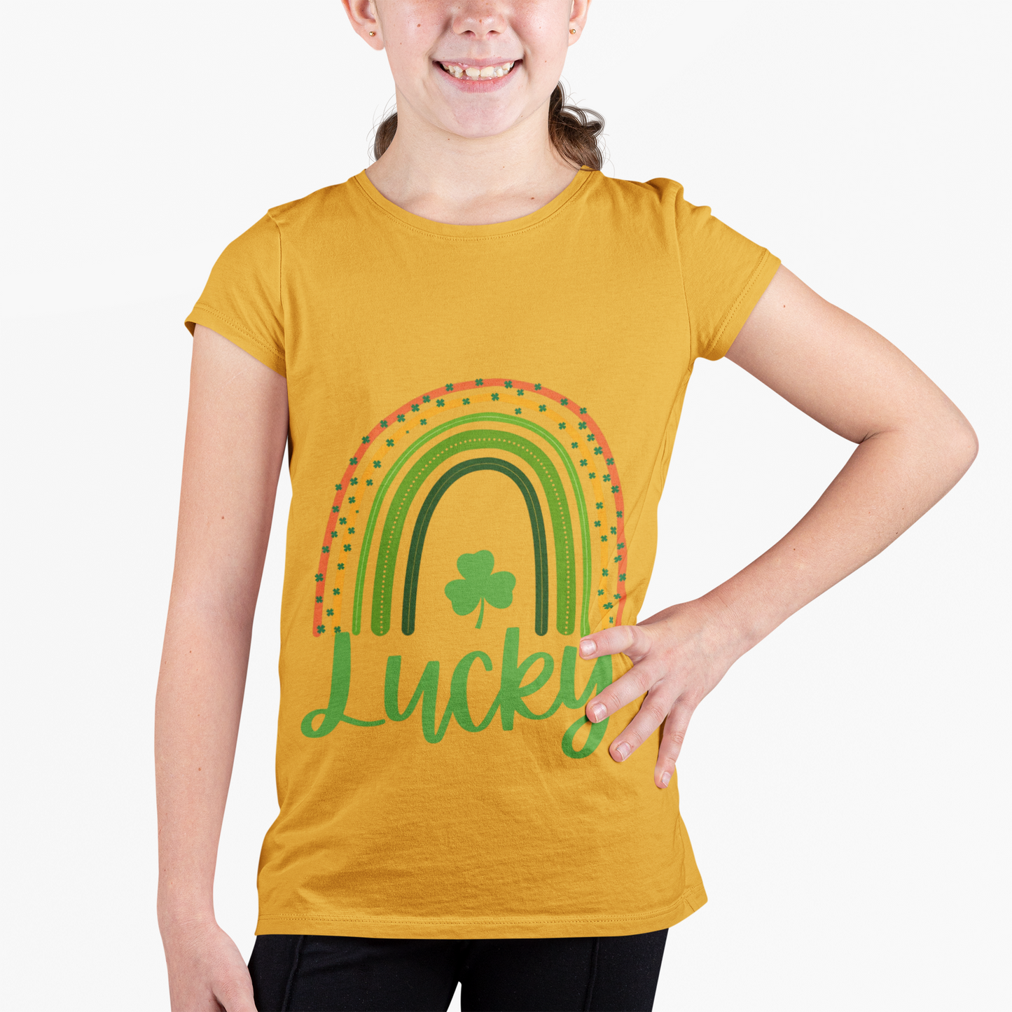 Lucky Rainbow Youth Tee — St. Patrick’s Day Shamrock Kids T-Shirt