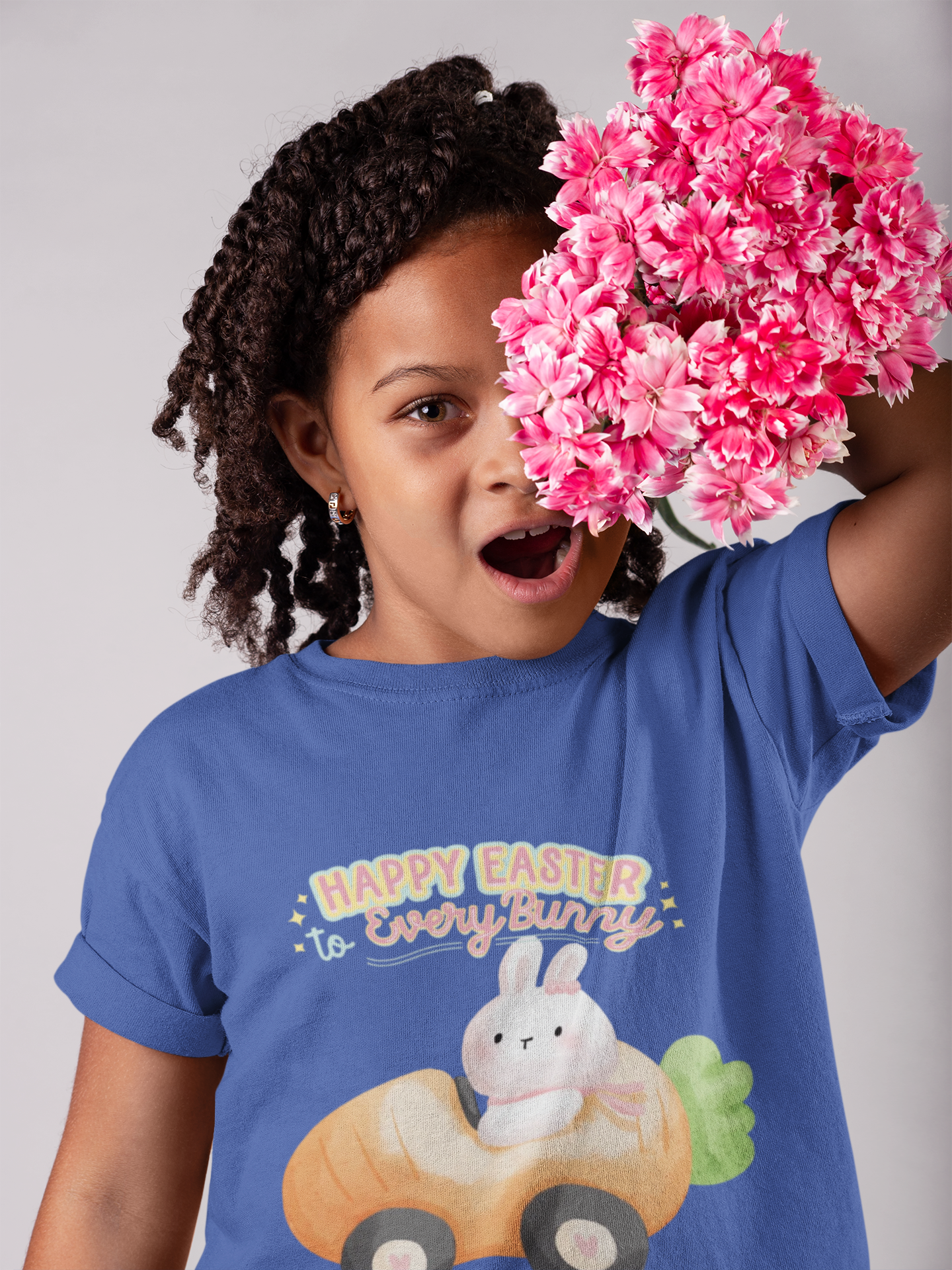 Toddler Tee — "Happy Easter Every Bunny" Bunny Car Easter Shirt