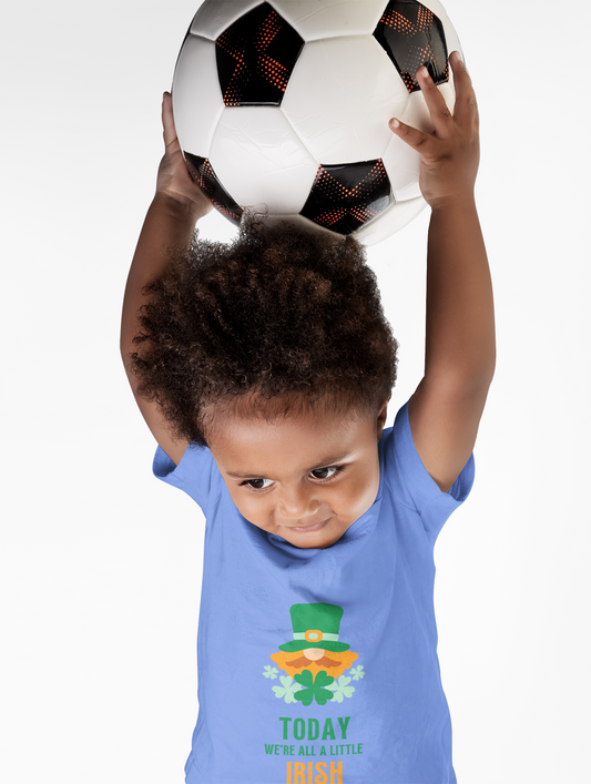 Toddler Tee — "Today We're All a Little Irish" St. Patrick's Day Lucky Shamrock Shirt