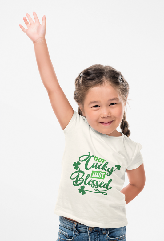Toddler Tee — "Not Lucky Just Blessed" St. Patrick's Day Shamrock Shirt