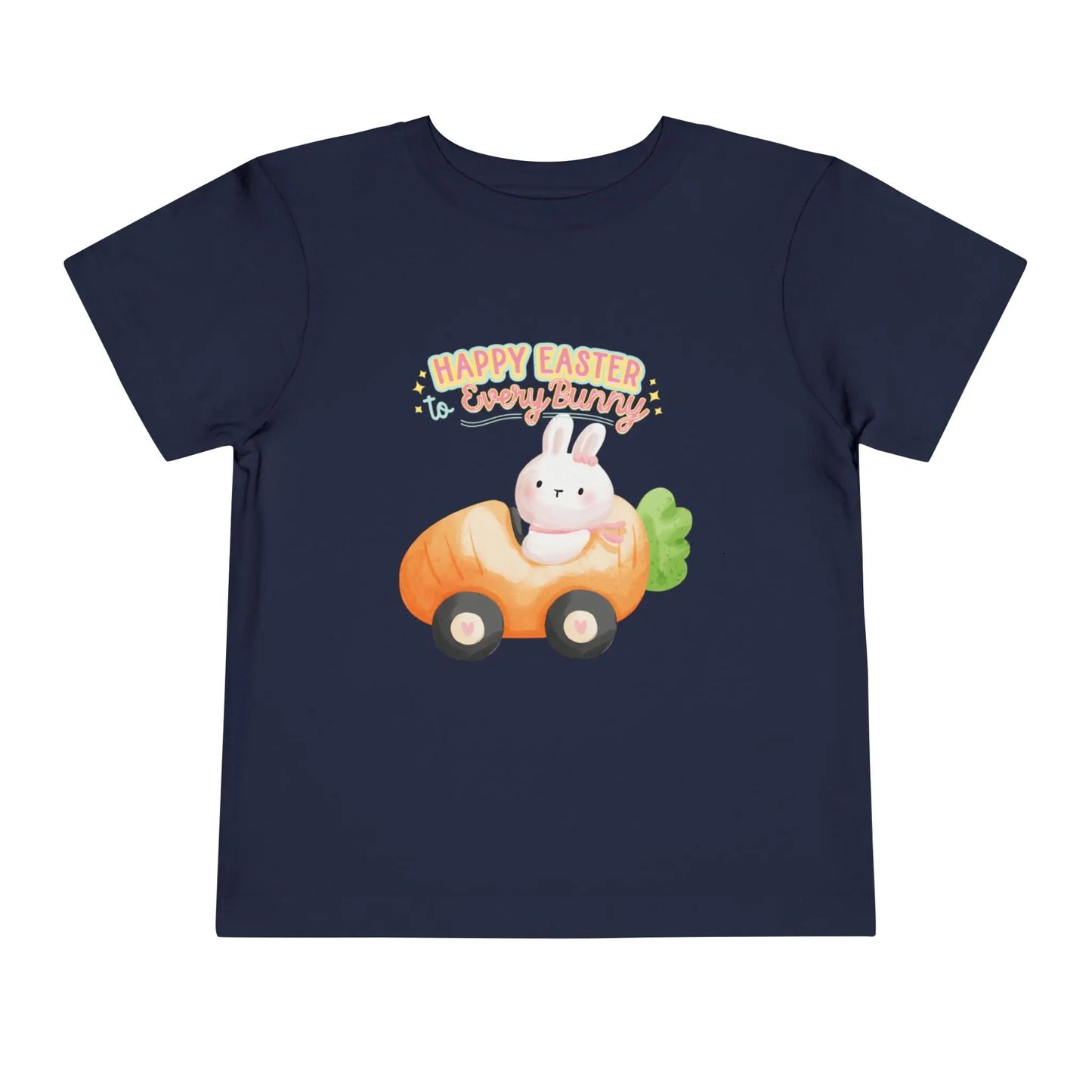 Toddler Tee — "Happy Easter Every Bunny" Bunny Car Easter Shirt Printify