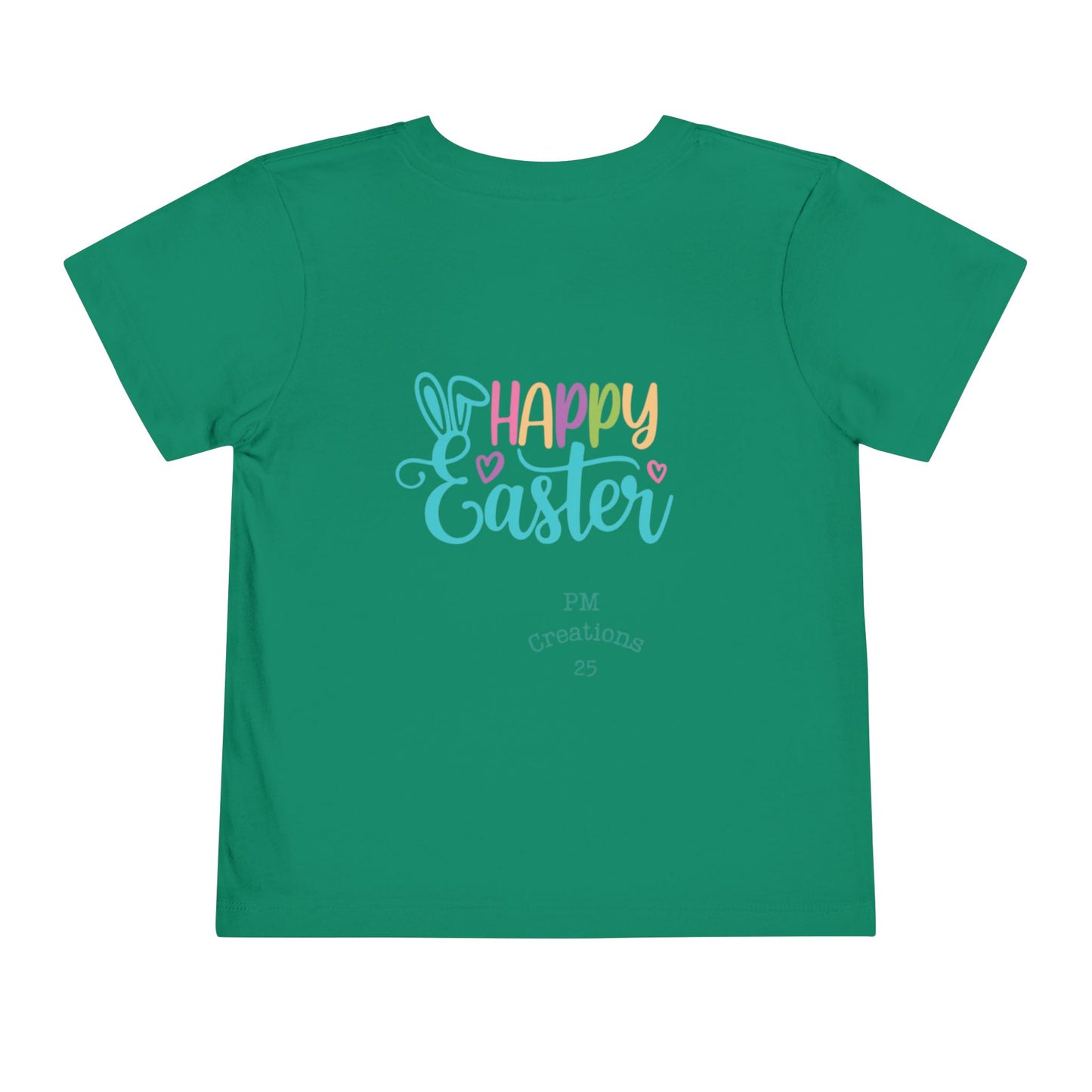 Toddler Tee — "Happy Easter" Bunny Basket Spring Shirt