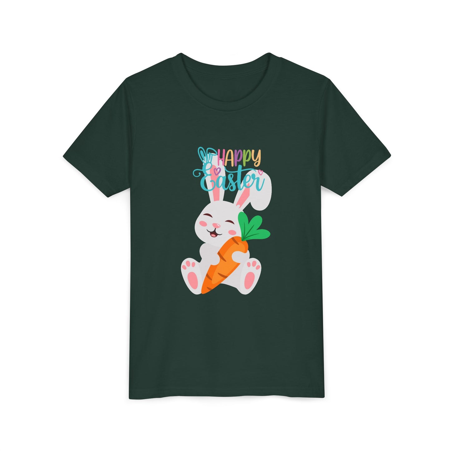 Kids' 'Happy Easter' Bunny T-Shirt – Cute Carrot Easter Tee for Children