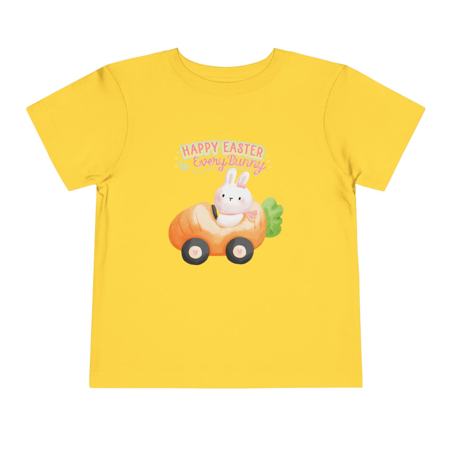Toddler Tee — "Happy Easter Every Bunny" Bunny Car Easter Shirt