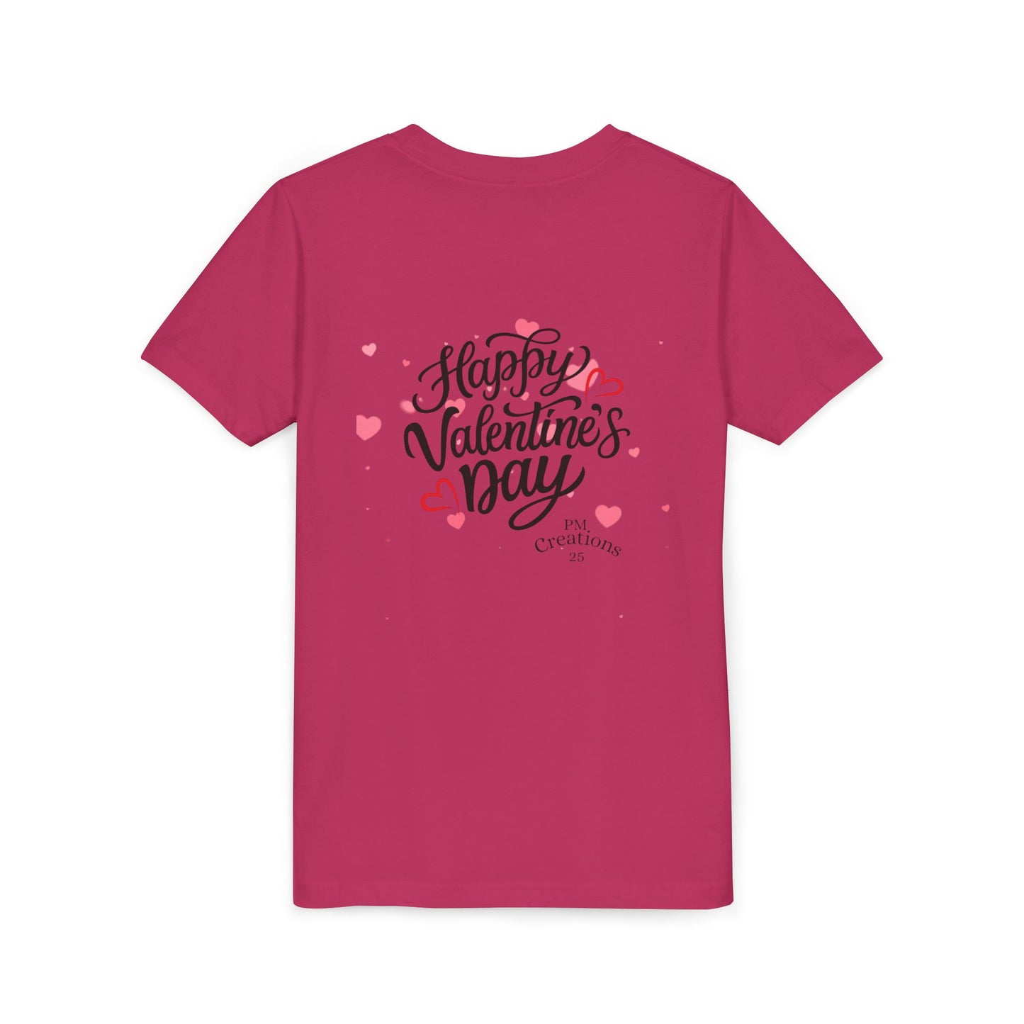 Valentine's Day Youth Tee – Cute Penguin with Hearts