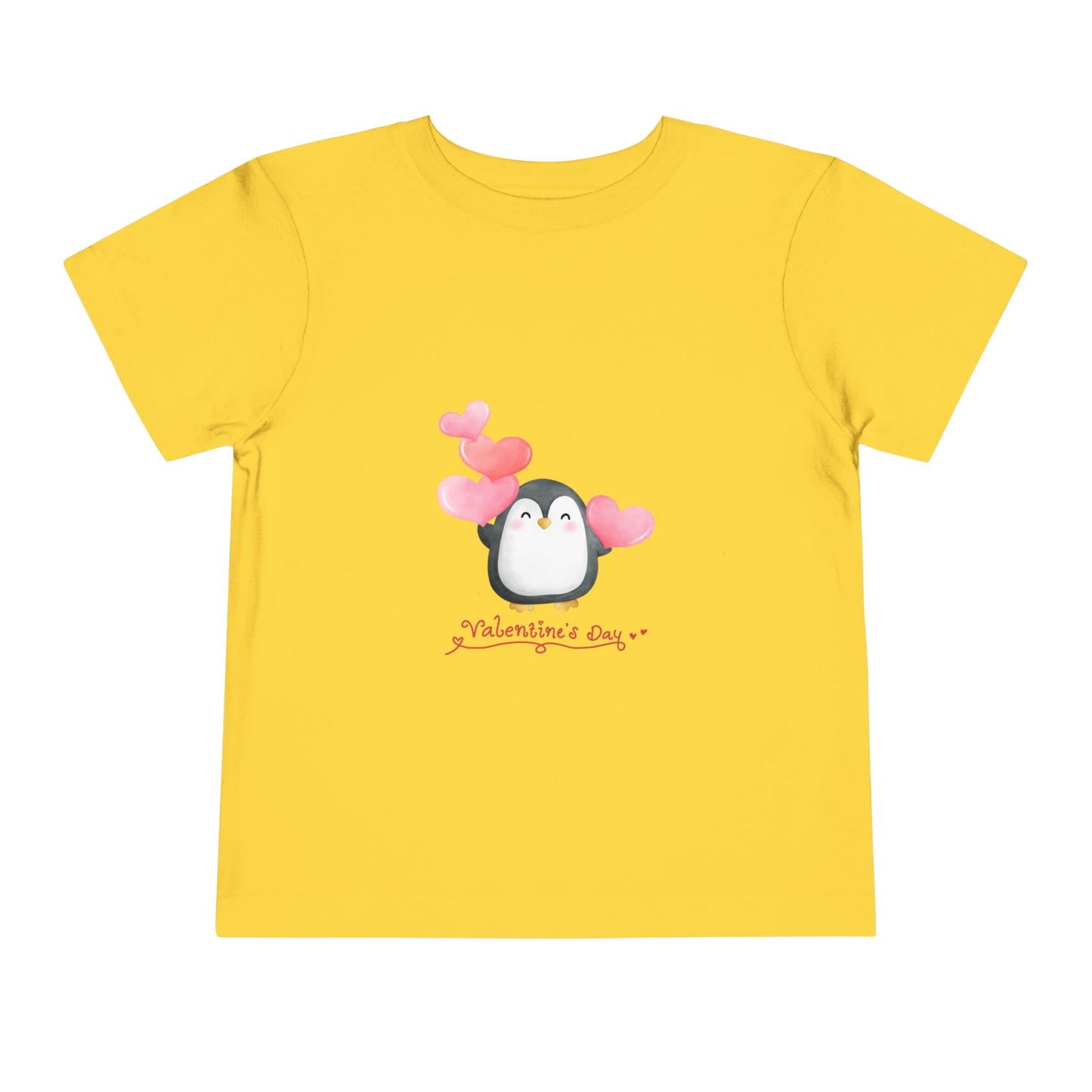 Toddler Tee — Cute Penguin "Happy Valentine’s Day" Valentine’s Shirt