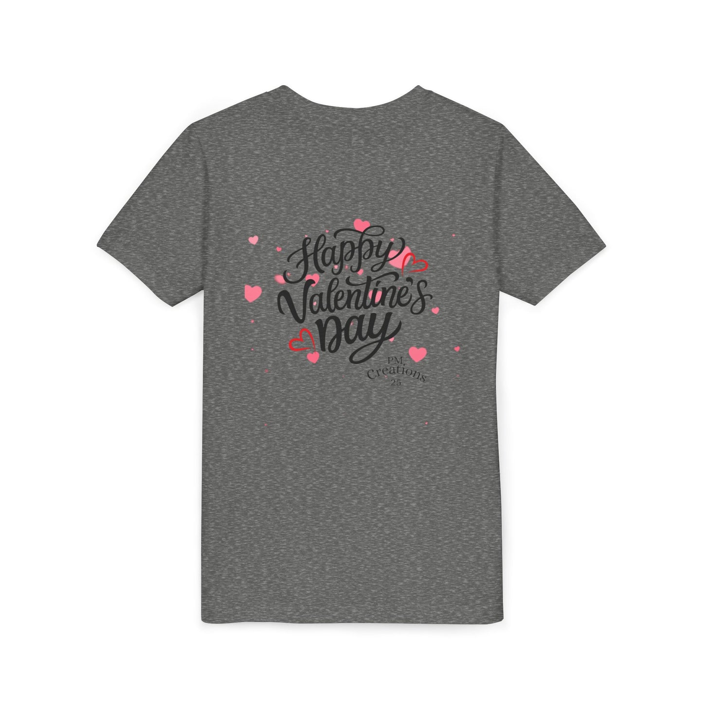Valentine's Day Youth Tee – Cute Penguin with Hearts