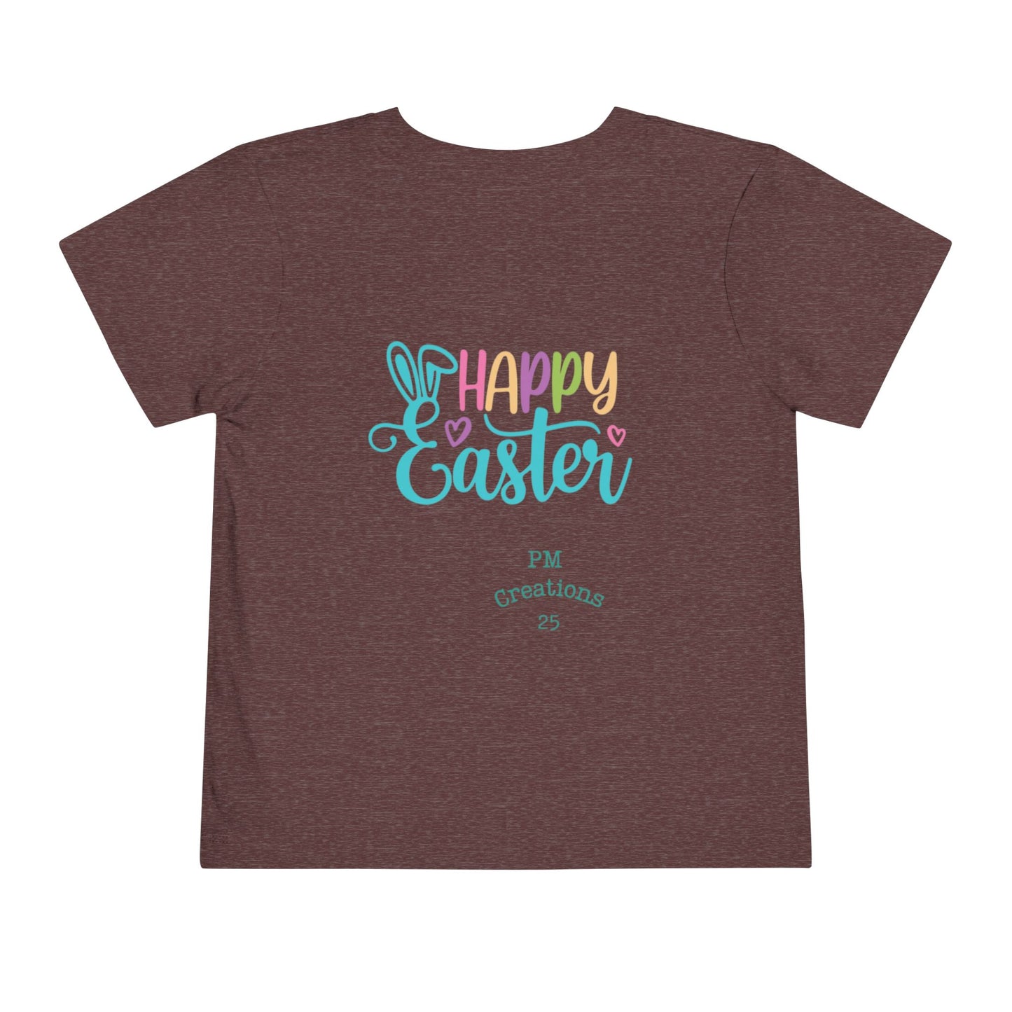 Easter Bunny Toddler Tee – "Happy Easter" Spring Floral Short Sleeve