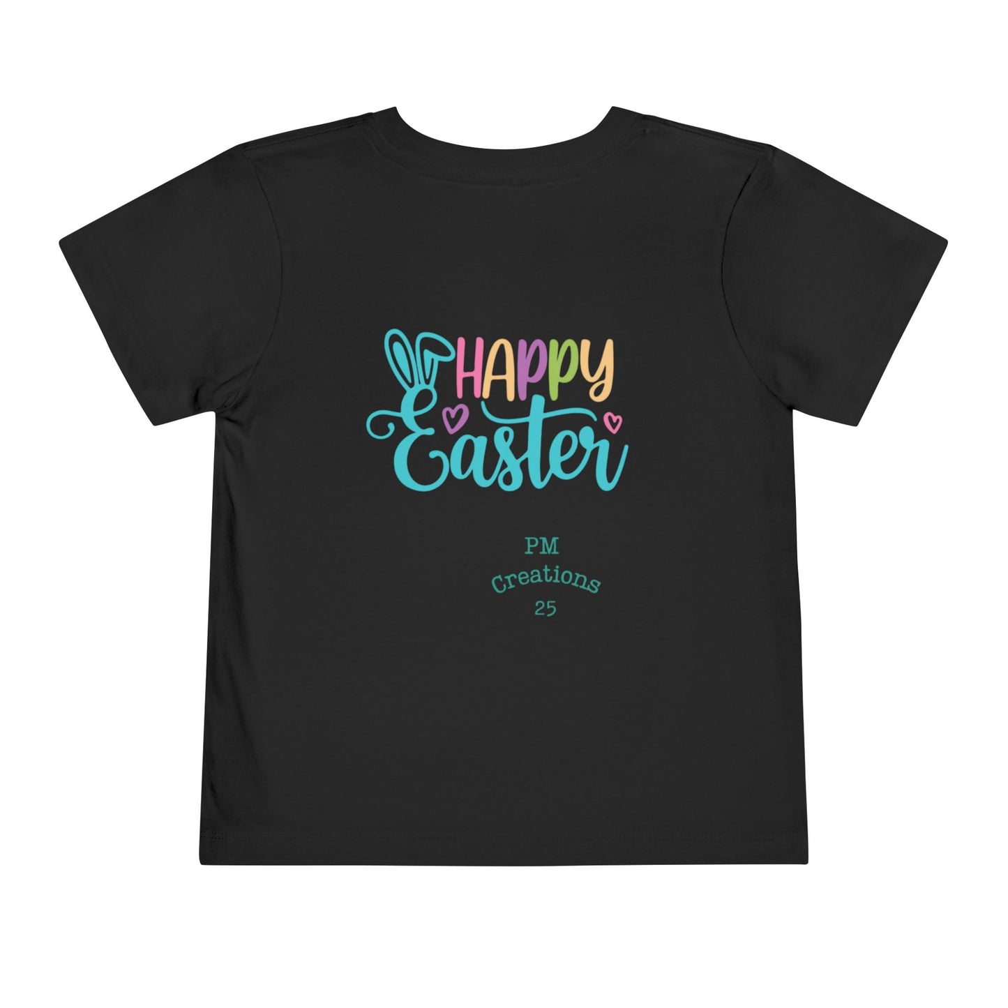 Happy Easter Toddler Tee — "Happy Easter" Pastel Bunny & Carrot Kids Shirt