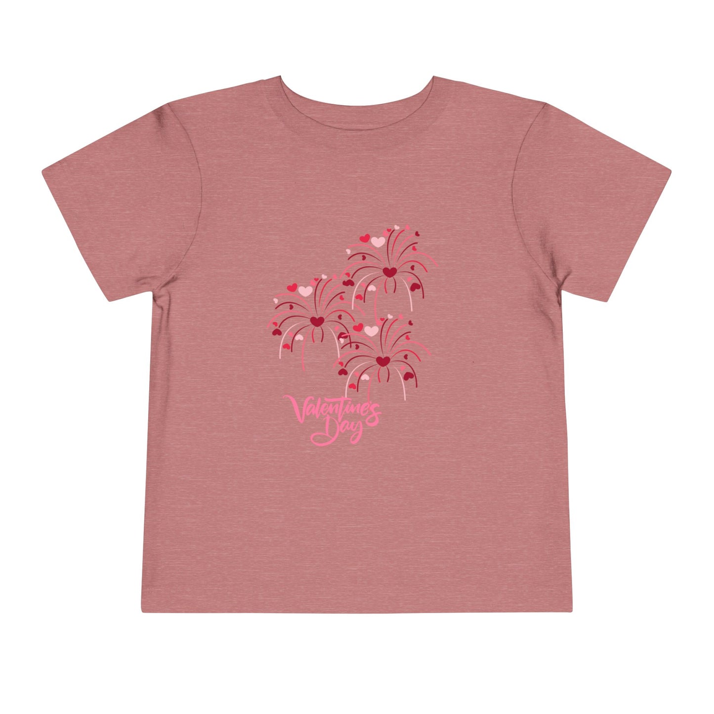 Valentine's Day Toddler Tee — 'Happy Valentine's Day' Heart Floral Baby Shirt