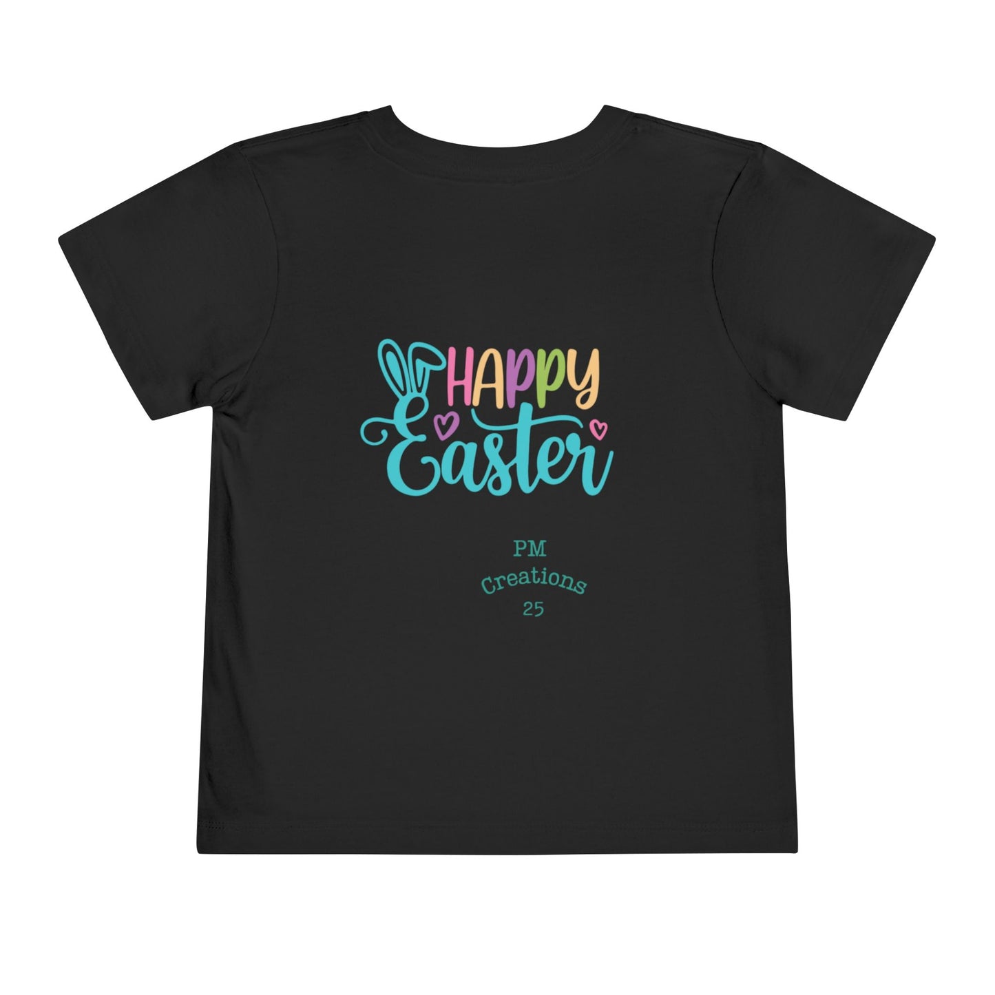 Toddler Tee — "Happy Easter" Bunny Basket Spring Shirt