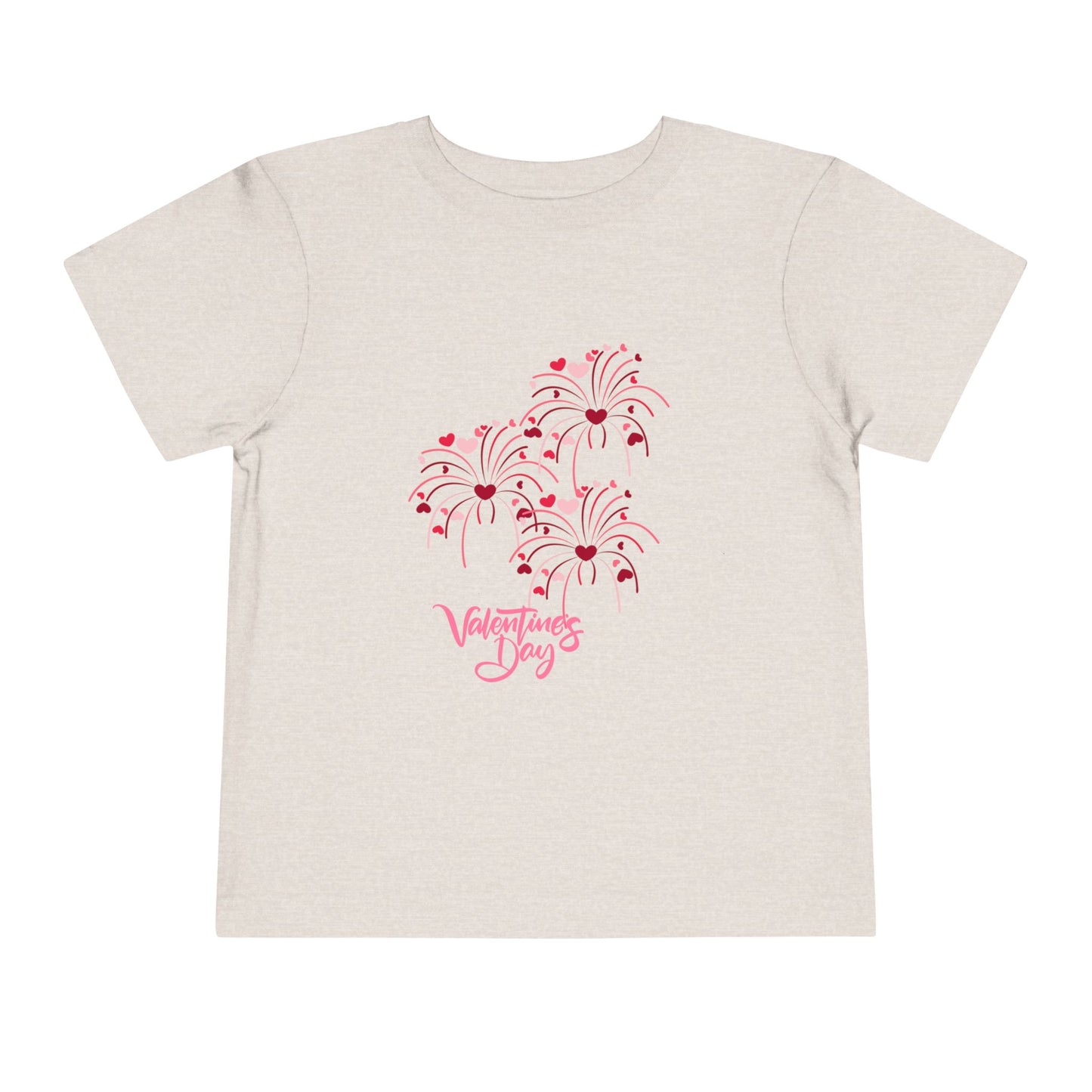 Valentine's Day Toddler Tee — 'Happy Valentine's Day' Heart Floral Baby Shirt
