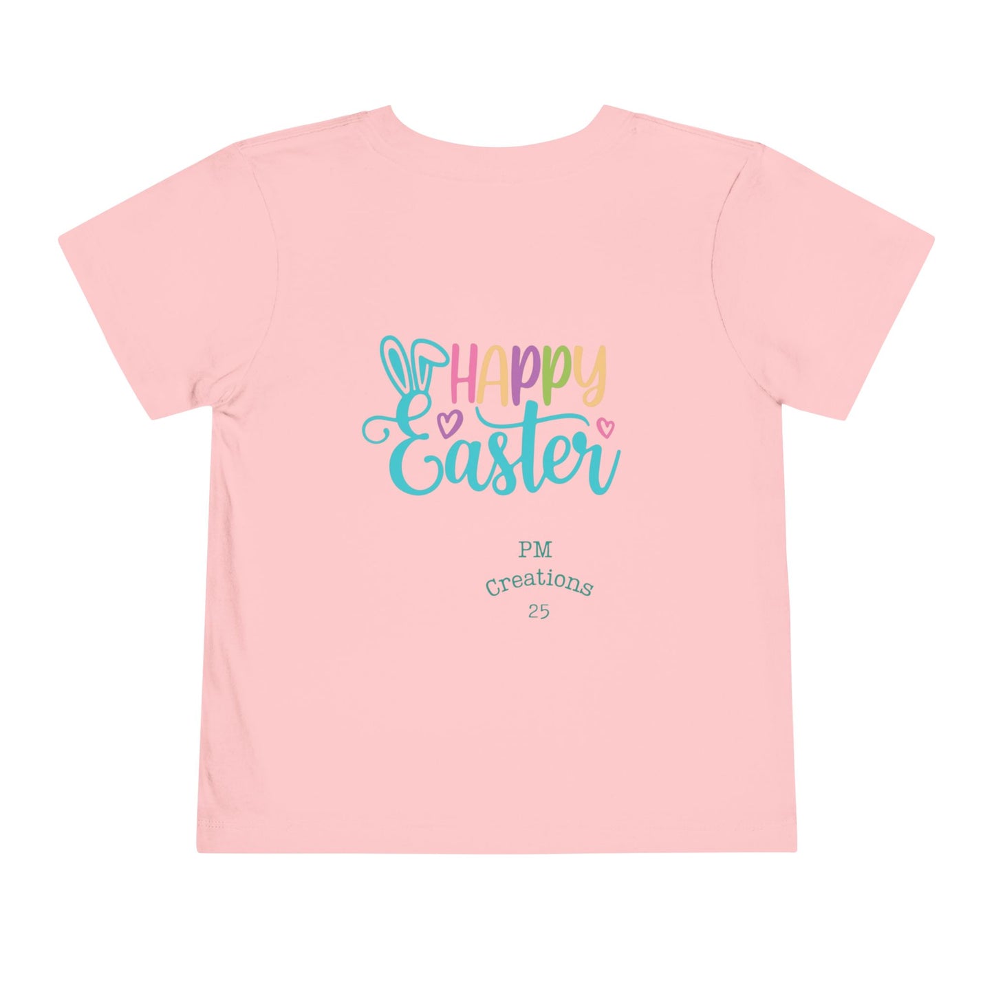 Easter Bunny Toddler Tee – "Happy Easter" Spring Floral Short Sleeve