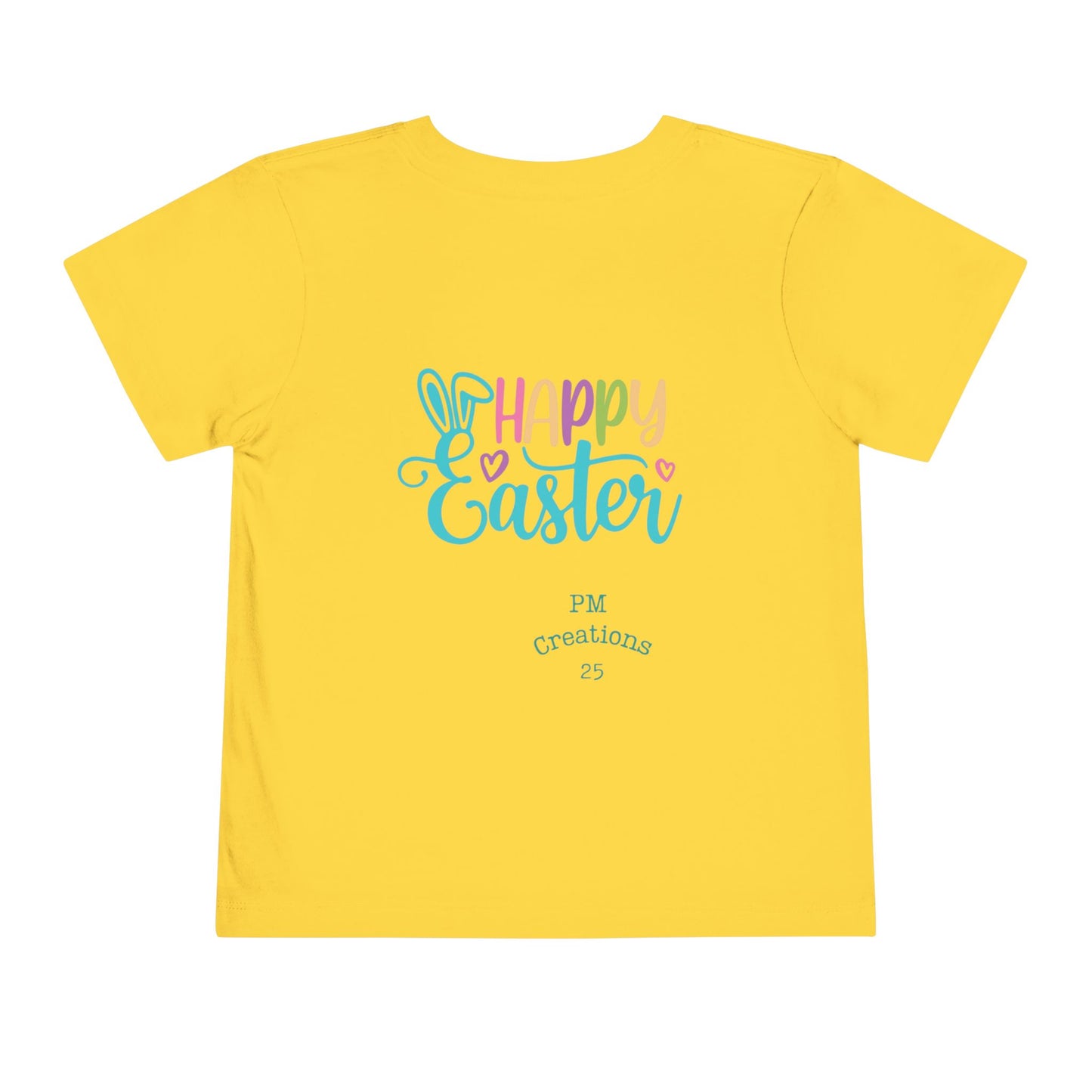 Easter Bunny Toddler Tee – "Happy Easter" Spring Floral Short Sleeve