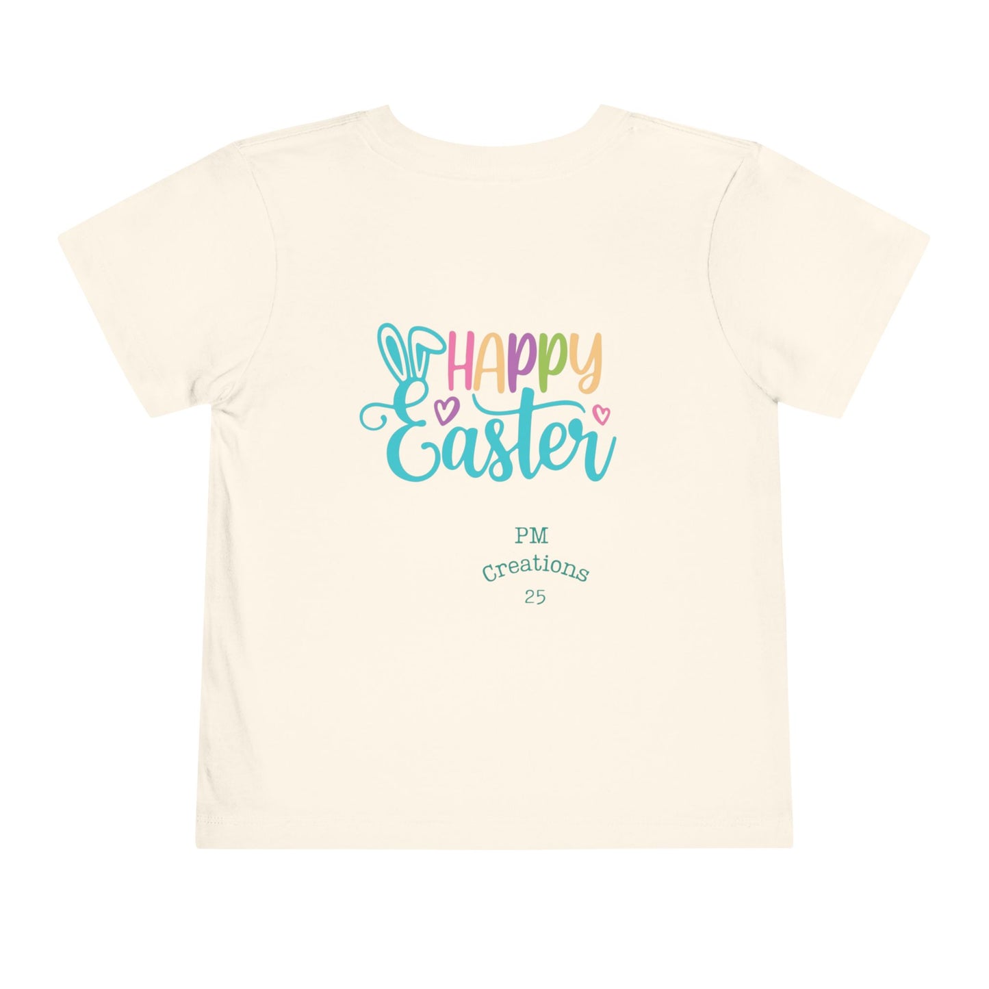 Happy Easter Toddler Tee — "Happy Easter" Pastel Bunny & Carrot Kids Shirt