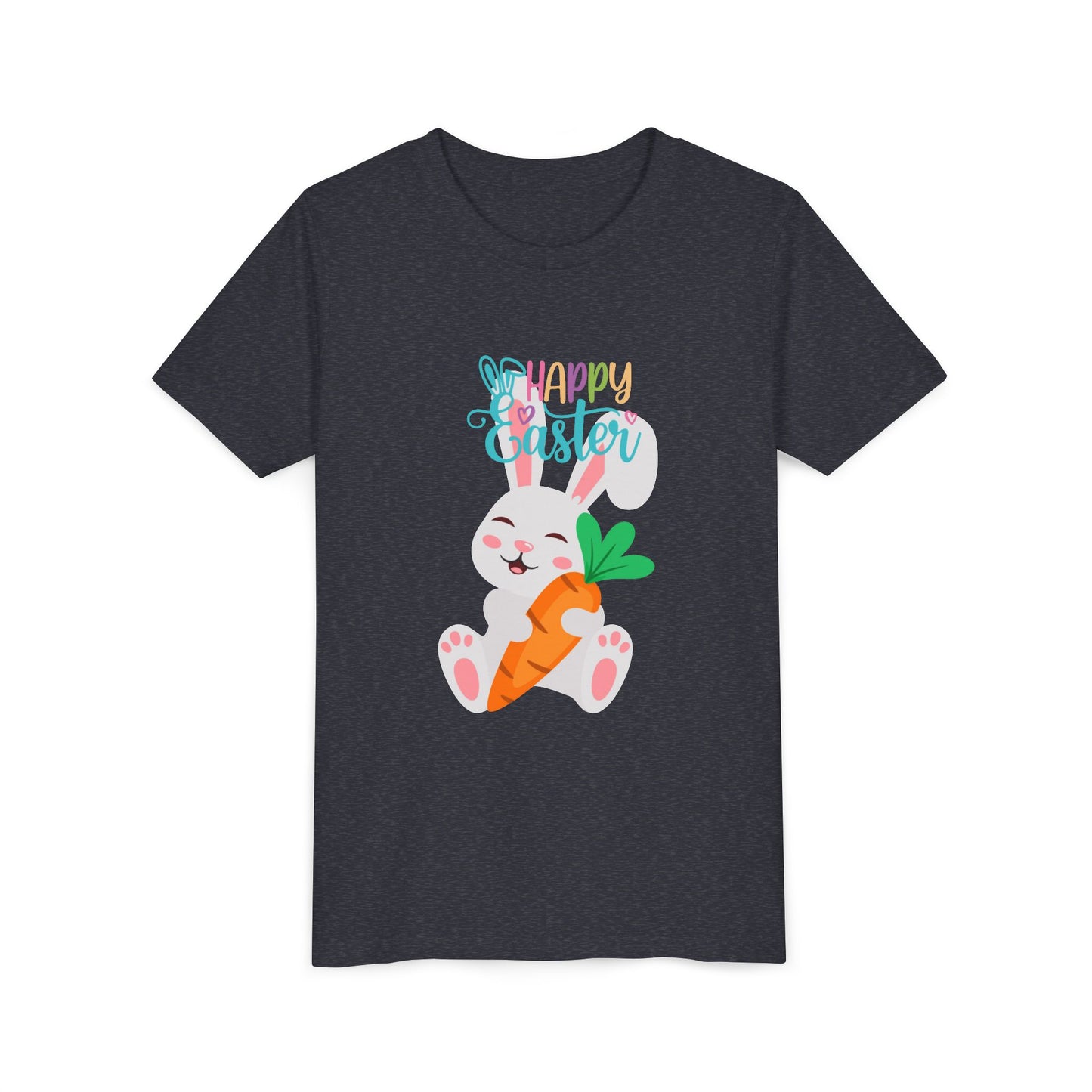 Kids' 'Happy Easter' Bunny T-Shirt – Cute Carrot Easter Tee for Children