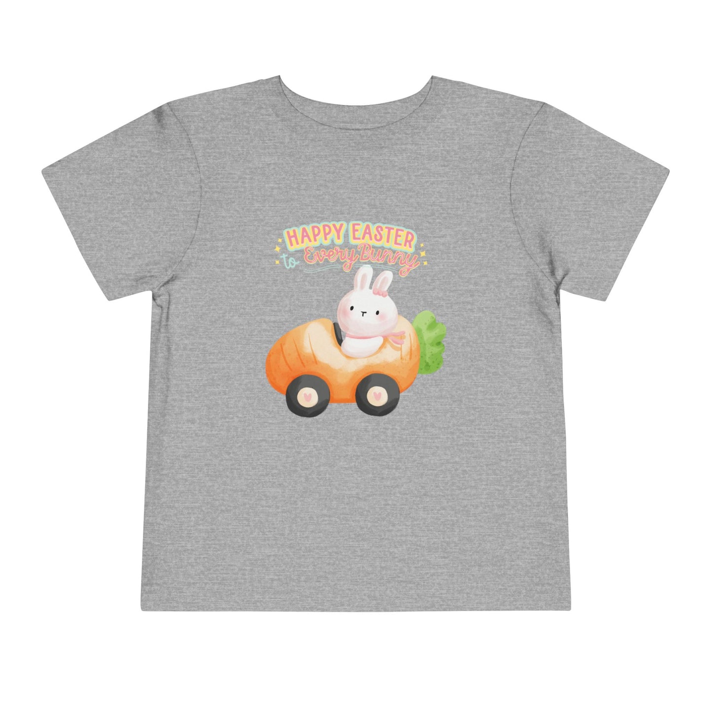 Toddler Tee — "Happy Easter Every Bunny" Bunny Car Easter Shirt