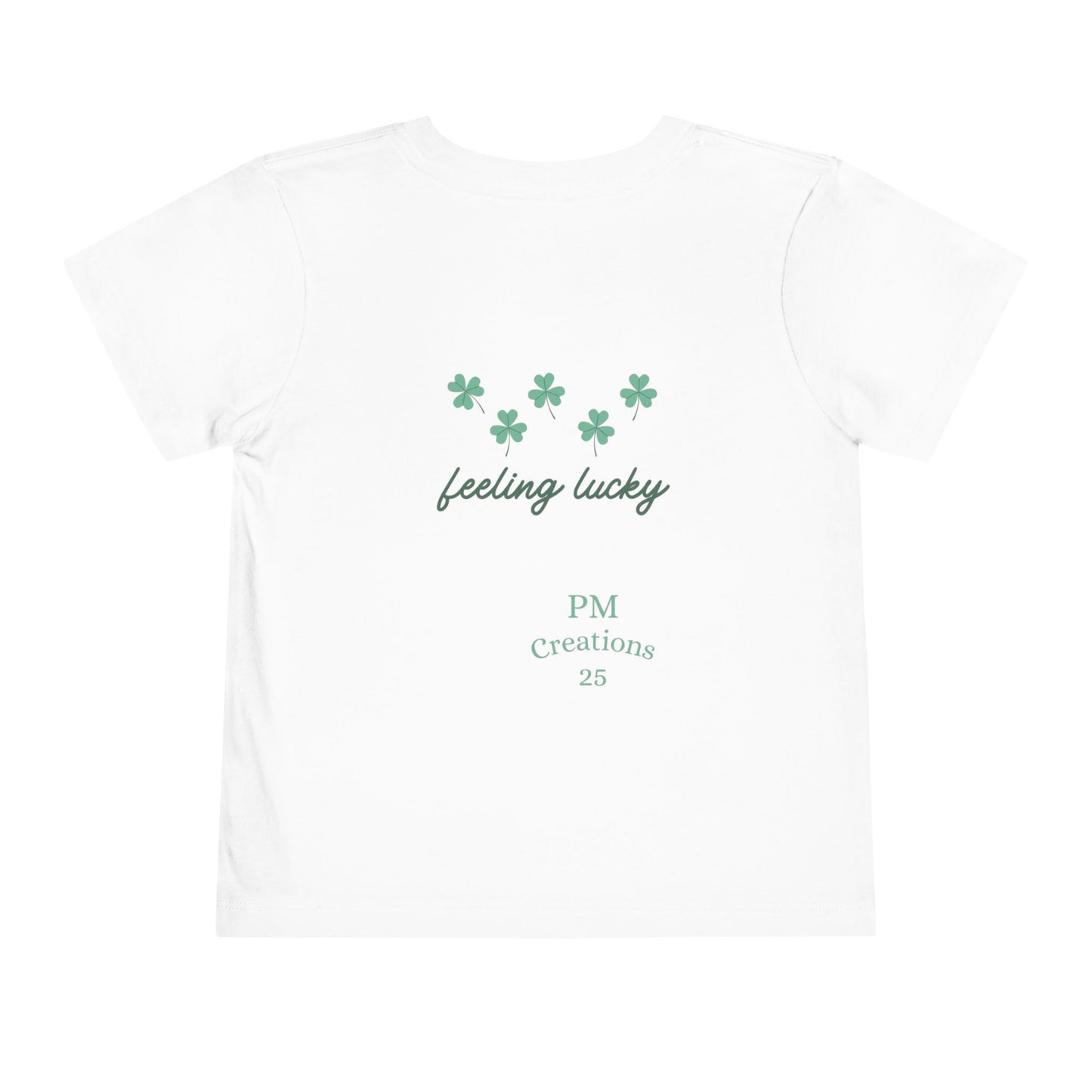 Toddler Tee — "Happy St. Patrick's Day" Green Rainbow & Shamrocks
