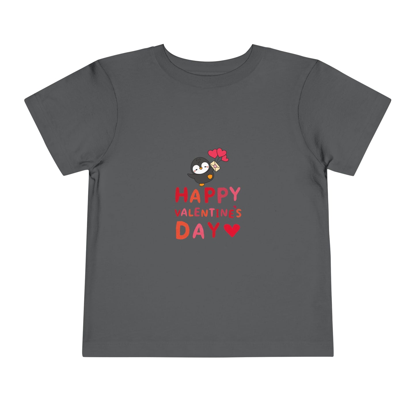 Valentine's Toddler Tee — Cute Penguin "Happy Valentine’s Day" Shirt