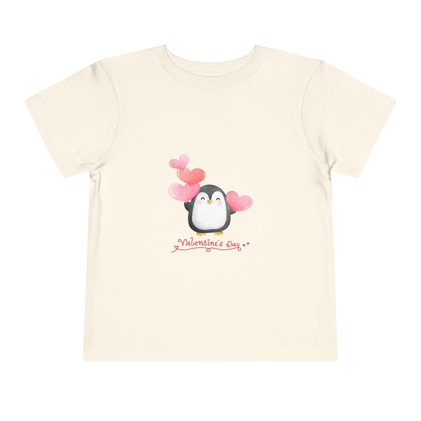 Toddler Tee — Cute Penguin "Happy Valentine’s Day" Valentine’s Shirt