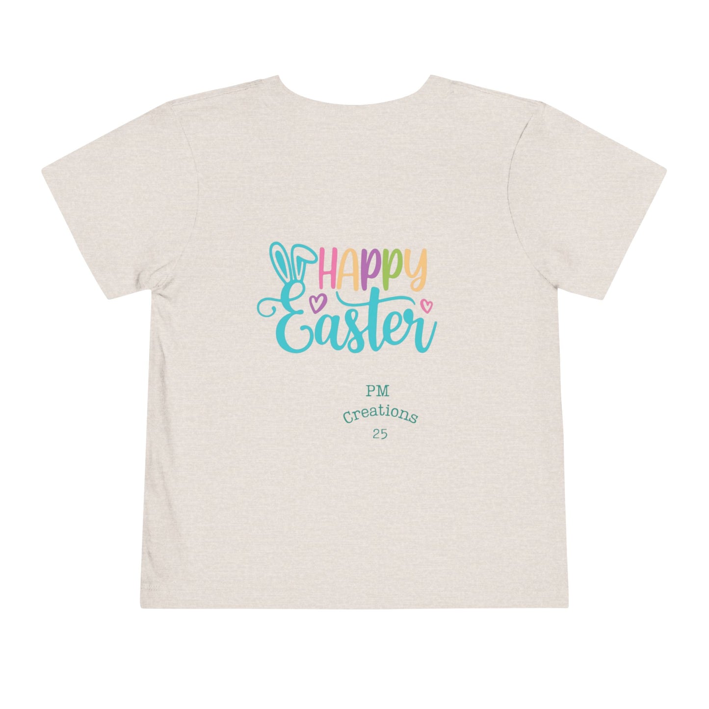 Toddler Tee — "Happy Easter" Bunny Basket Spring Shirt
