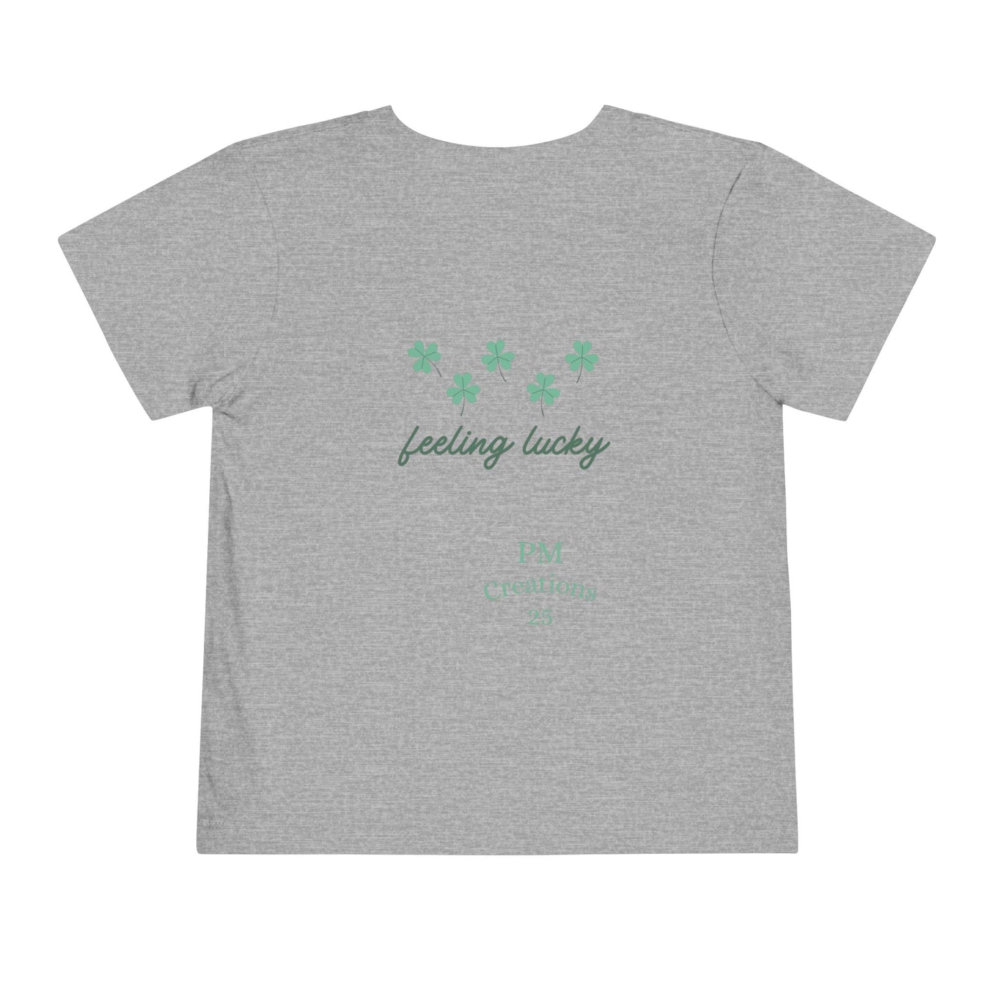 Toddler Tee — "Happy St. Patrick's Day" Green Rainbow & Shamrocks