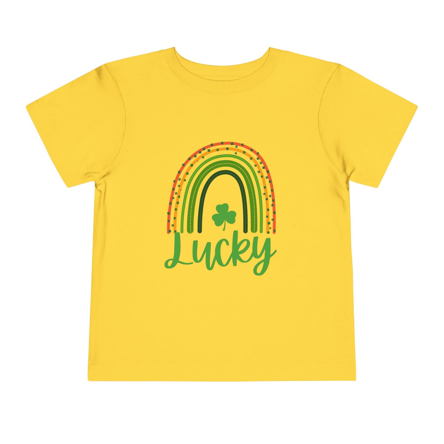Toddler Tee — 'Lucky' Shamrock Rainbow St. Patrick’s Day Shirt