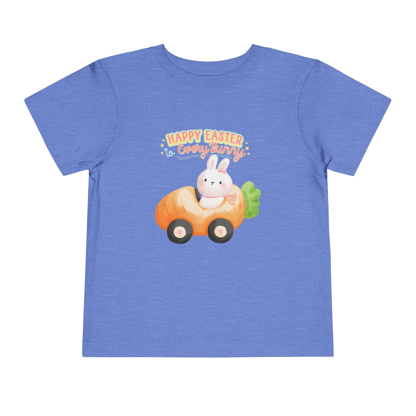 Toddler Tee — "Happy Easter Every Bunny" Bunny Car Easter Shirt