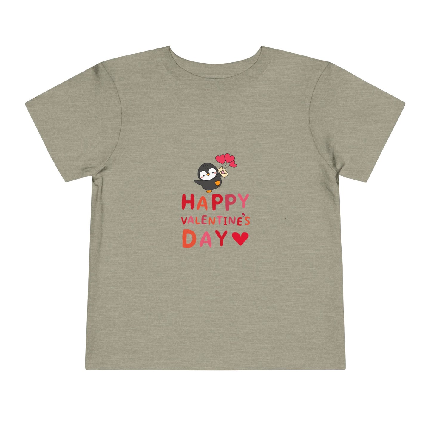Valentine's Toddler Tee — Cute Penguin "Happy Valentine’s Day" Shirt