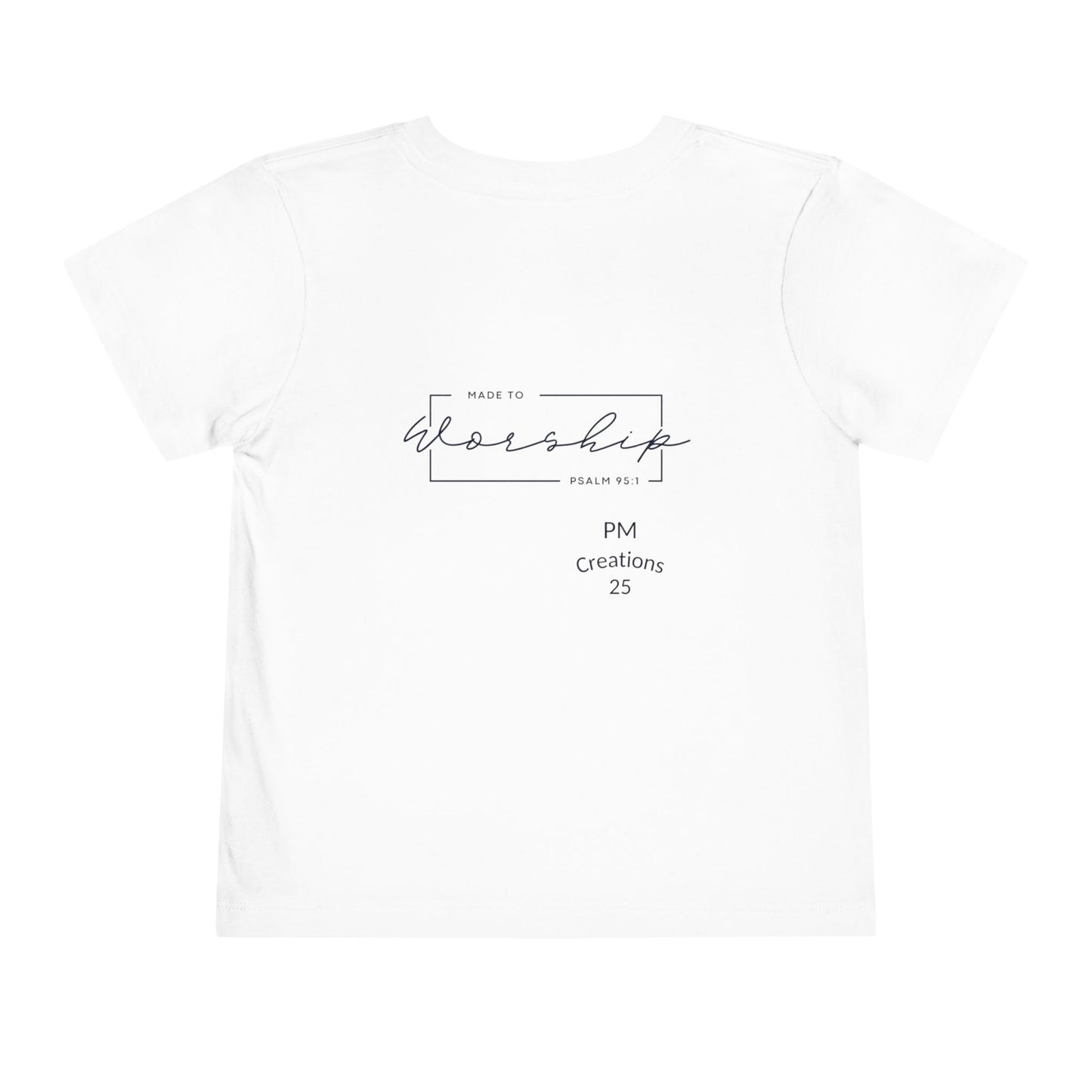 Believe Floral Toddler Tee — Pink Retro Script & Rose Bouquet