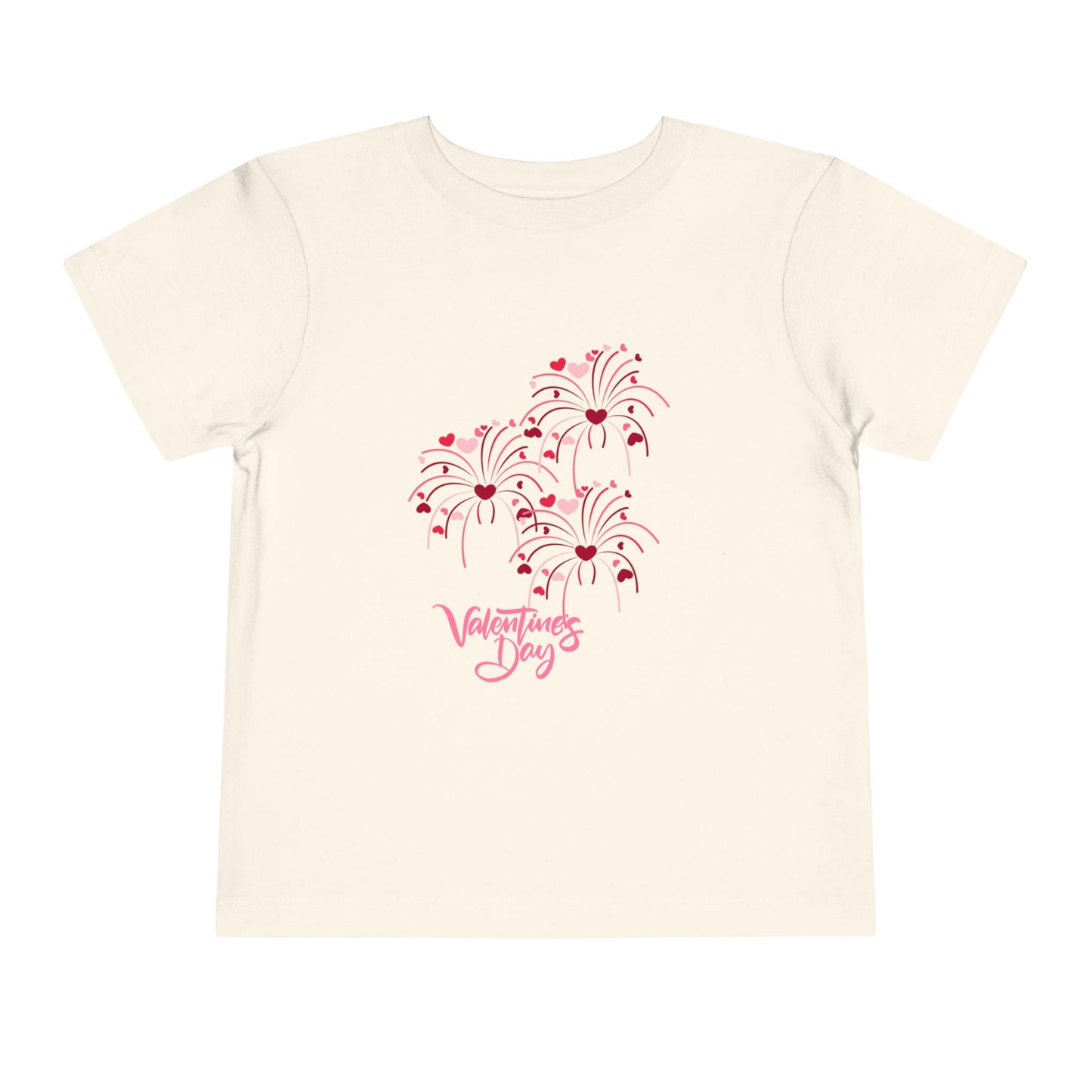 Valentine's Day Toddler Tee — 'Happy Valentine's Day' Heart Floral Baby Shirt
