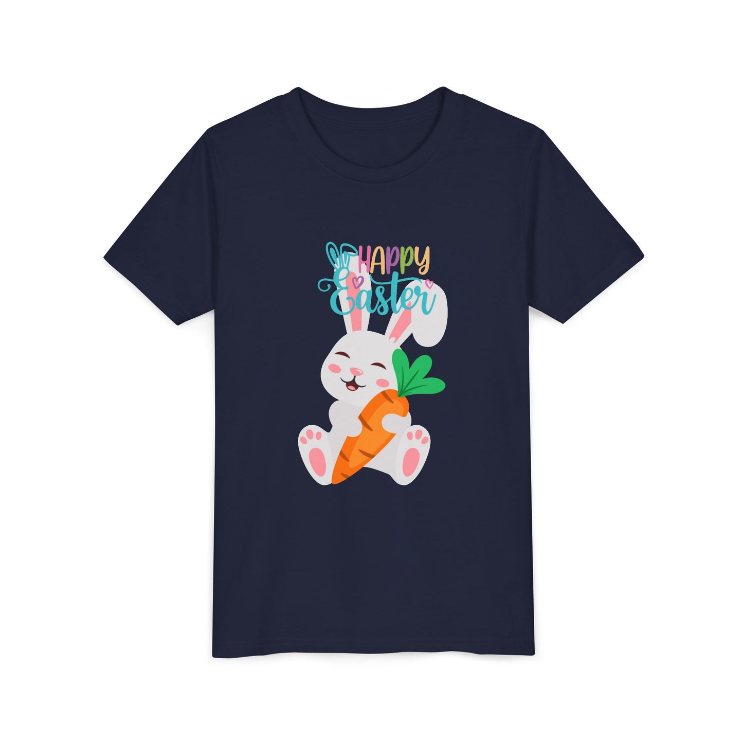 Kids' 'Happy Easter' Bunny T-Shirt – Cute Carrot Easter Tee for Children