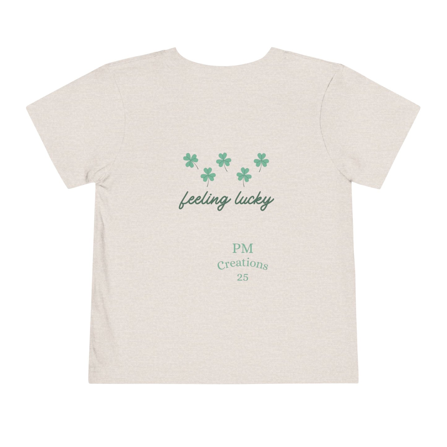 Toddler Tee — "Happy St. Patrick's Day" Green Rainbow & Shamrocks
