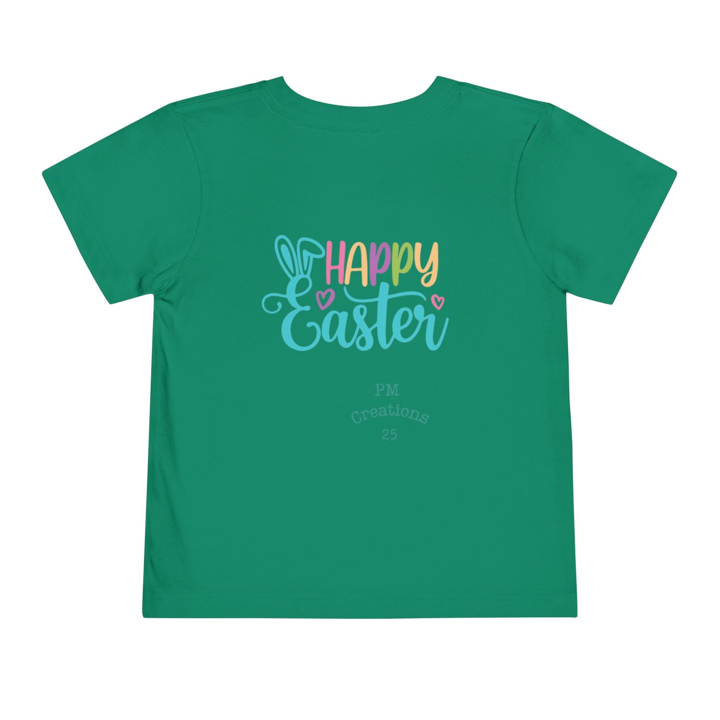 Happy Easter Toddler Tee — "Happy Easter" Pastel Bunny & Carrot Kids Shirt