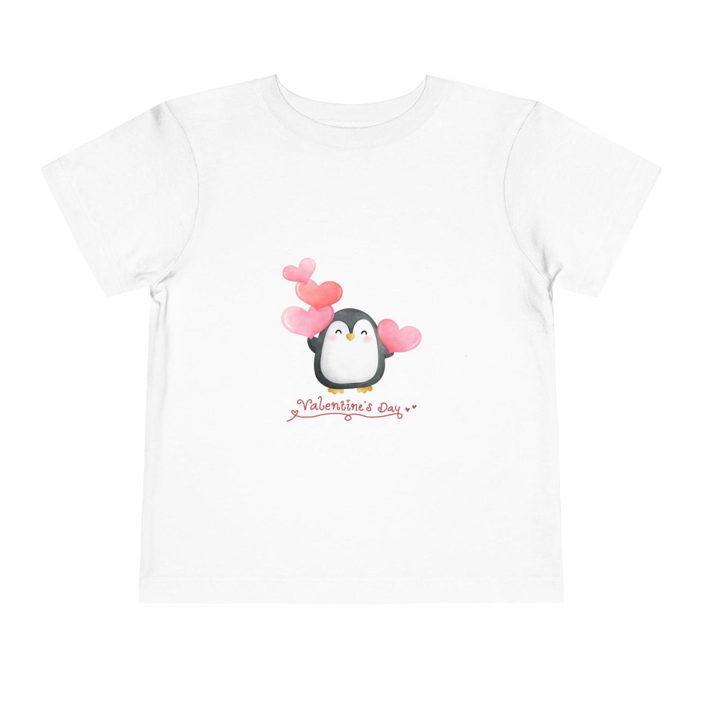 Toddler Tee — Cute Penguin "Happy Valentine’s Day" Valentine’s Shirt