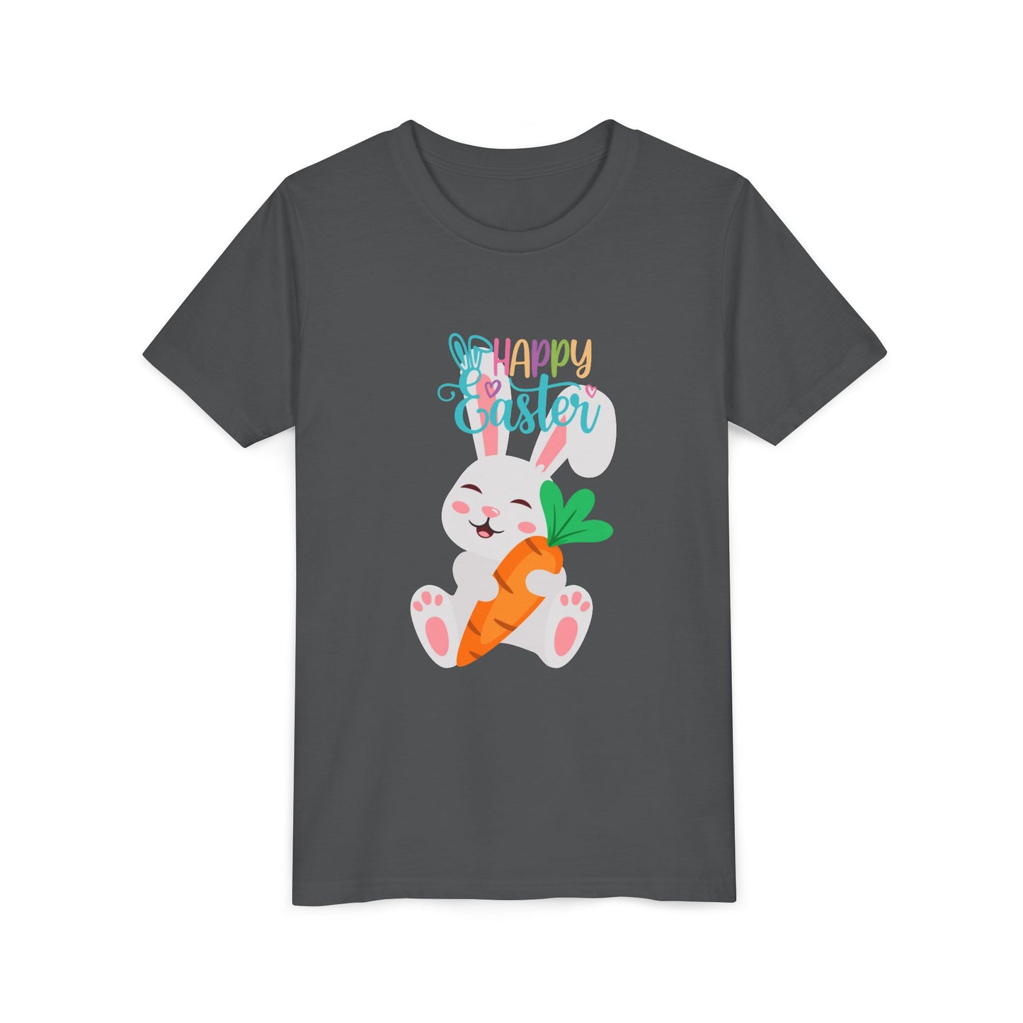 Kids' 'Happy Easter' Bunny T-Shirt – Cute Carrot Easter Tee for Children