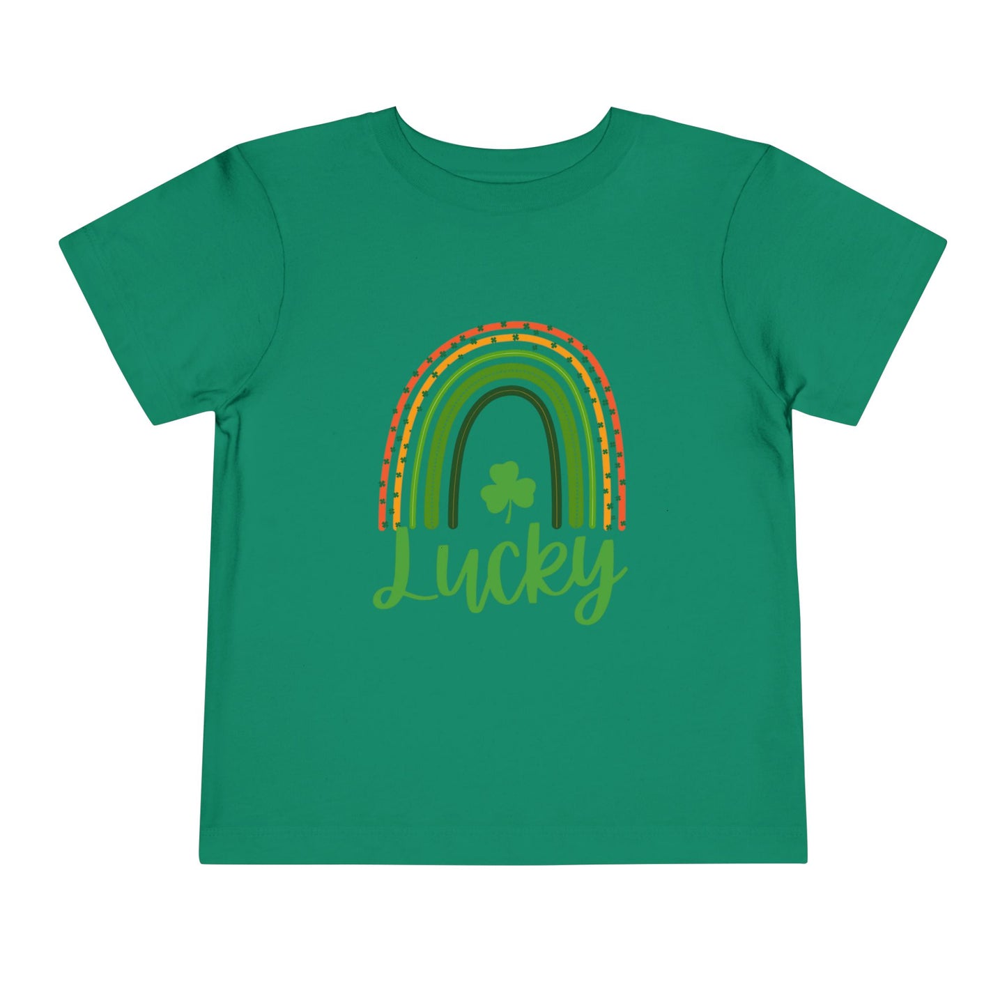 Toddler Tee — 'Lucky' Shamrock Rainbow St. Patrick’s Day Shirt