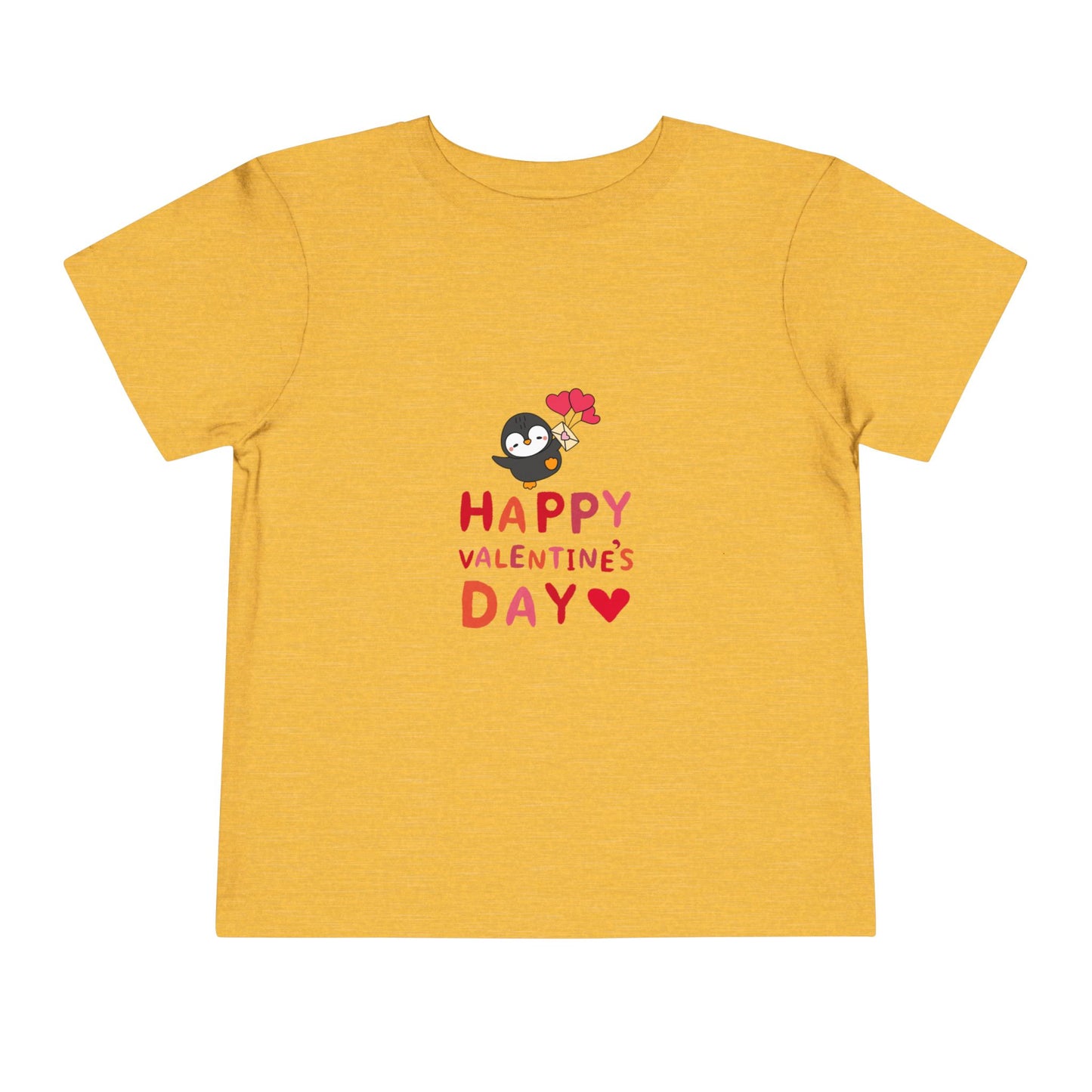Valentine's Toddler Tee — Cute Penguin "Happy Valentine’s Day" Shirt