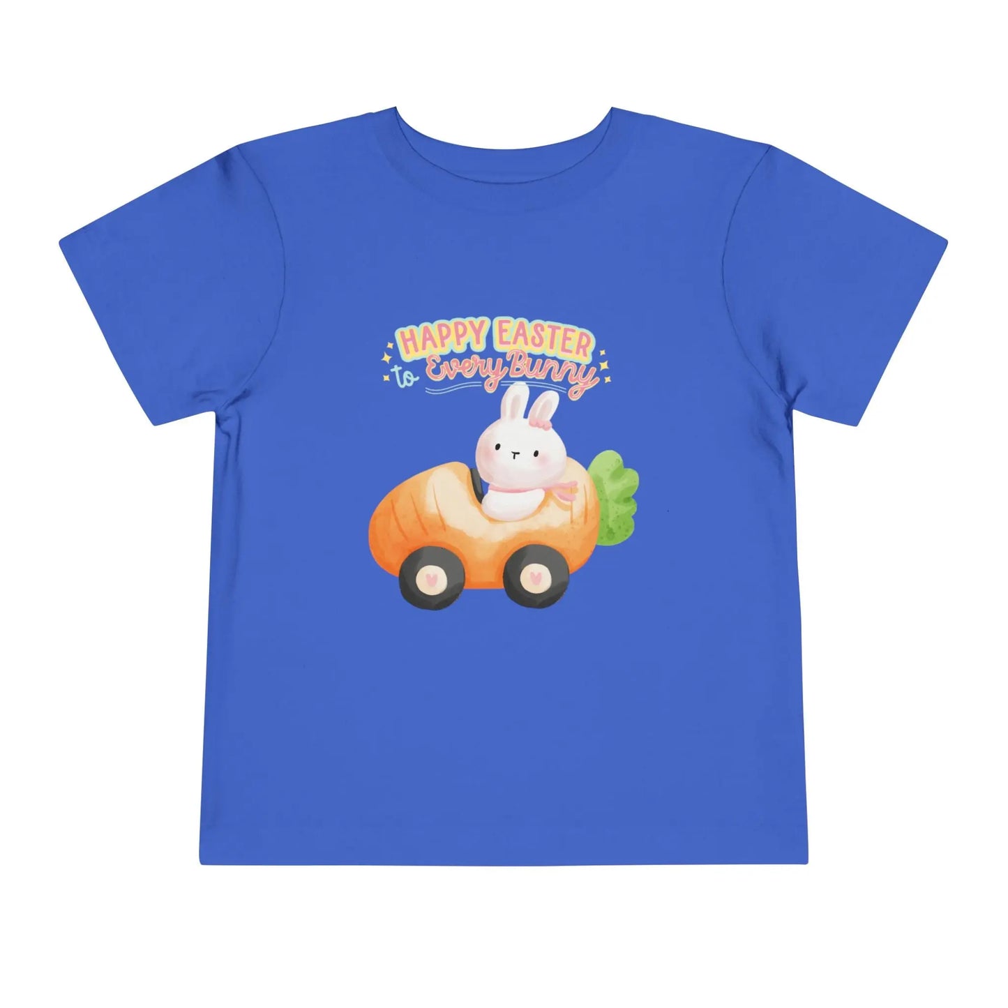 Toddler Tee — "Happy Easter Every Bunny" Bunny Car Easter Shirt Printify