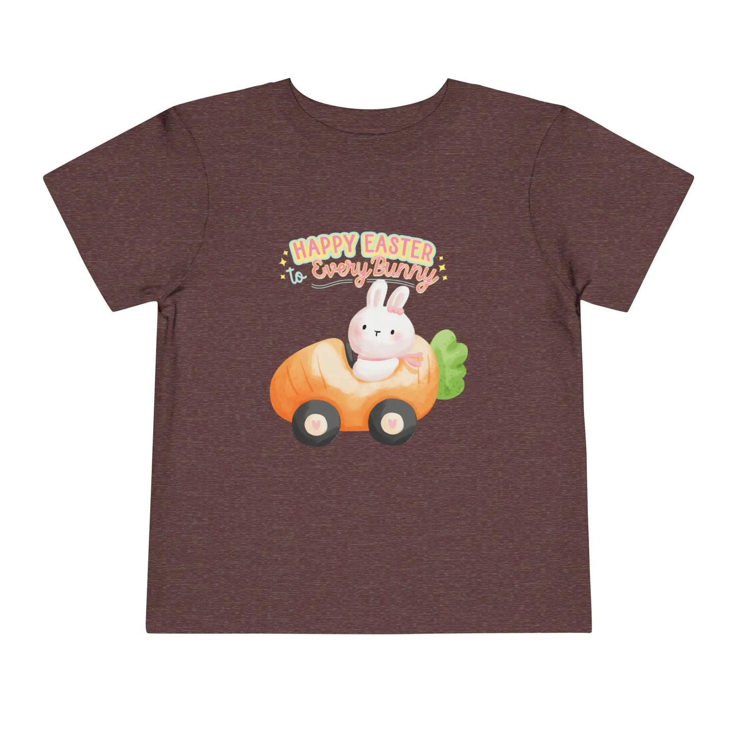 Toddler Tee — "Happy Easter Every Bunny" Bunny Car Easter Shirt Printify