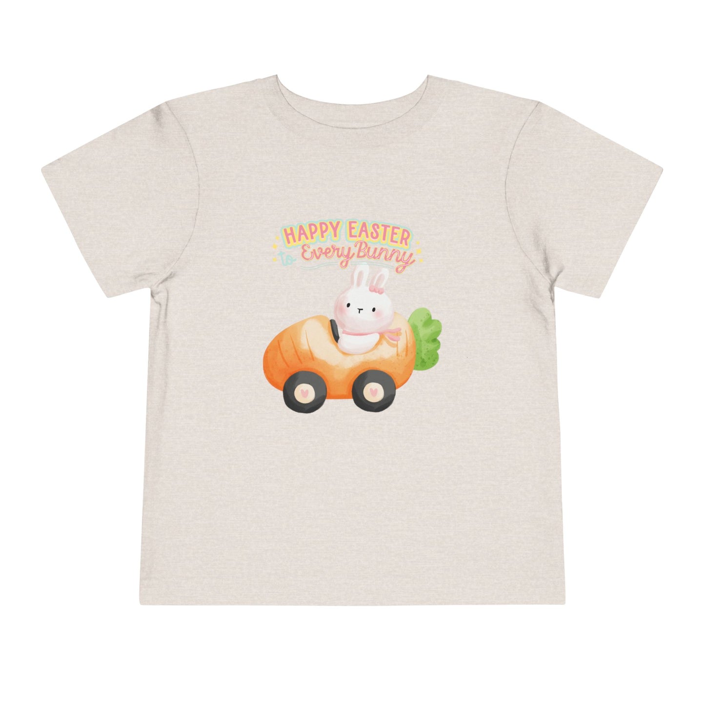 Toddler Tee — "Happy Easter Every Bunny" Bunny Car Easter Shirt